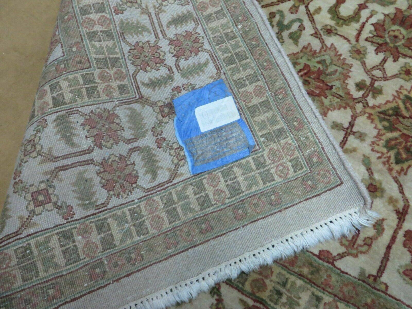 8' 5" X 12' Handmade India Agra Floral Oriental Wool Rug Tea Washed Carpet Nice - Nuvé