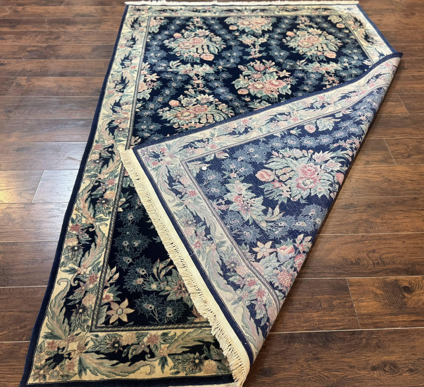 Sino Persian Rug 6x9, Navy Blue, Floral - Nuvé