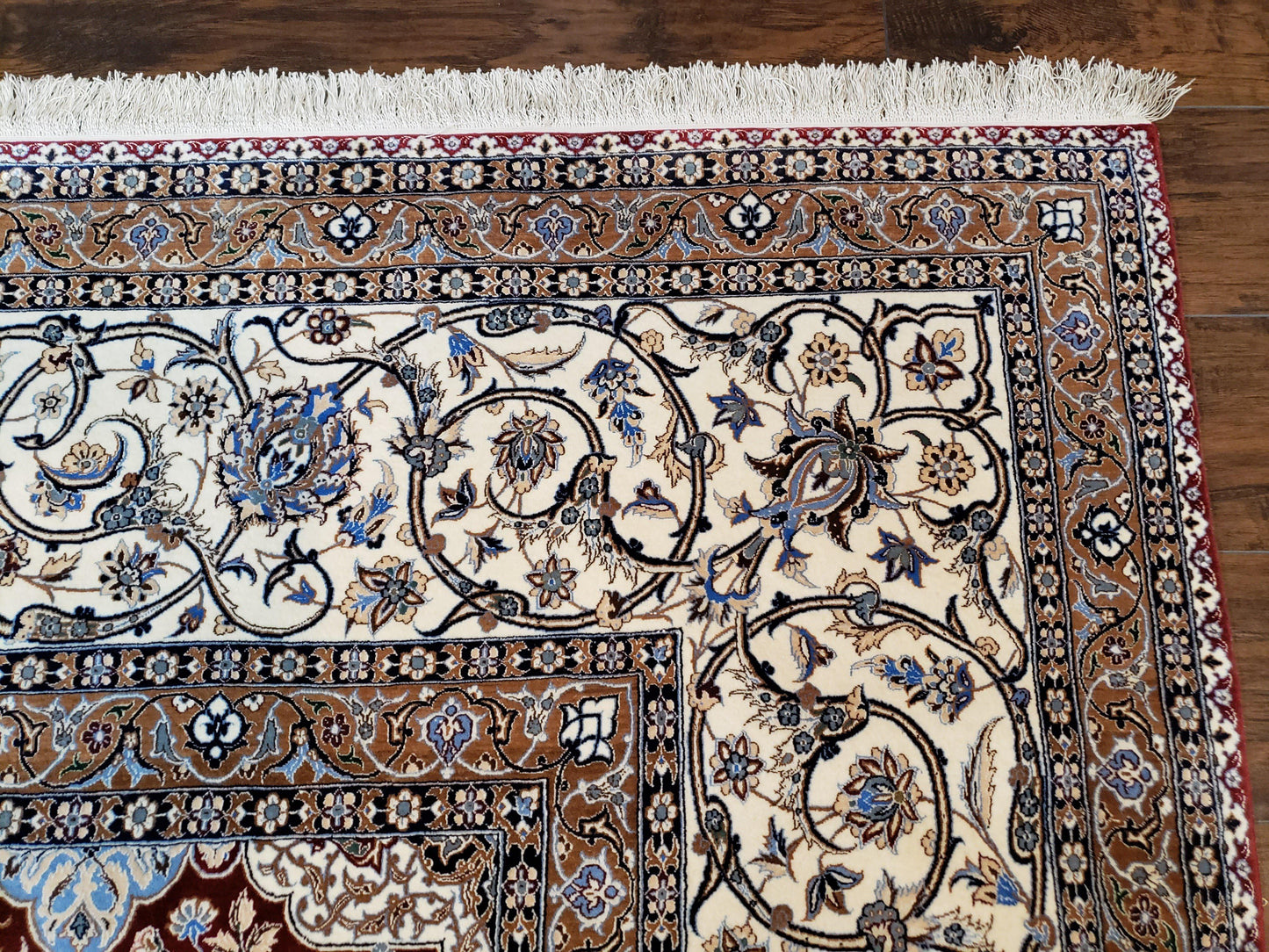 Persian Nain Rug 11x15 – Wool on Silk, Hand-Knotted, Signed Masterpiece - Nuvé
