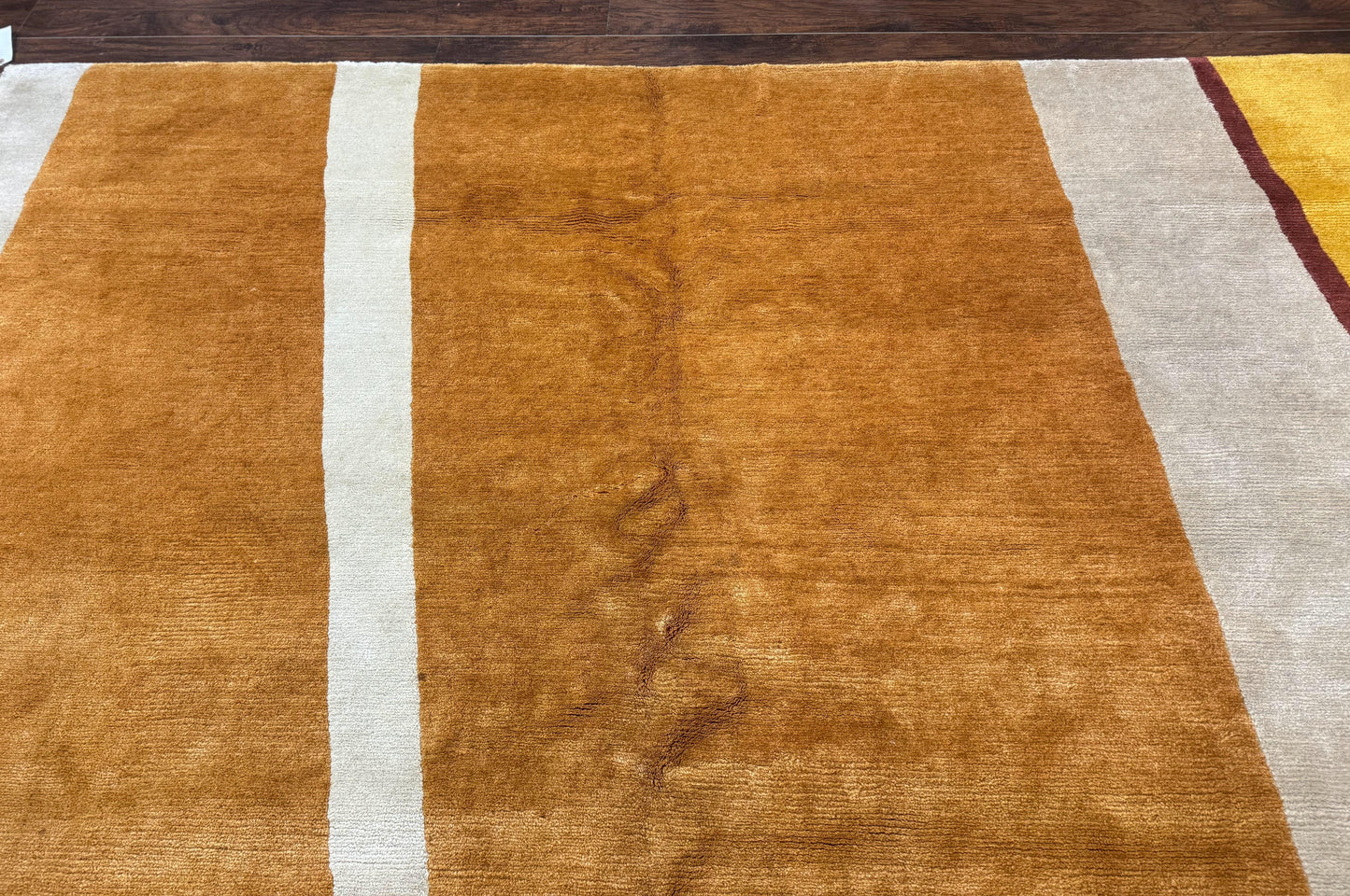 Modern Tibetan Rug 9x10, Wool Handmade Tibetan Area Rug, Abstract Multicolor - Nuvé