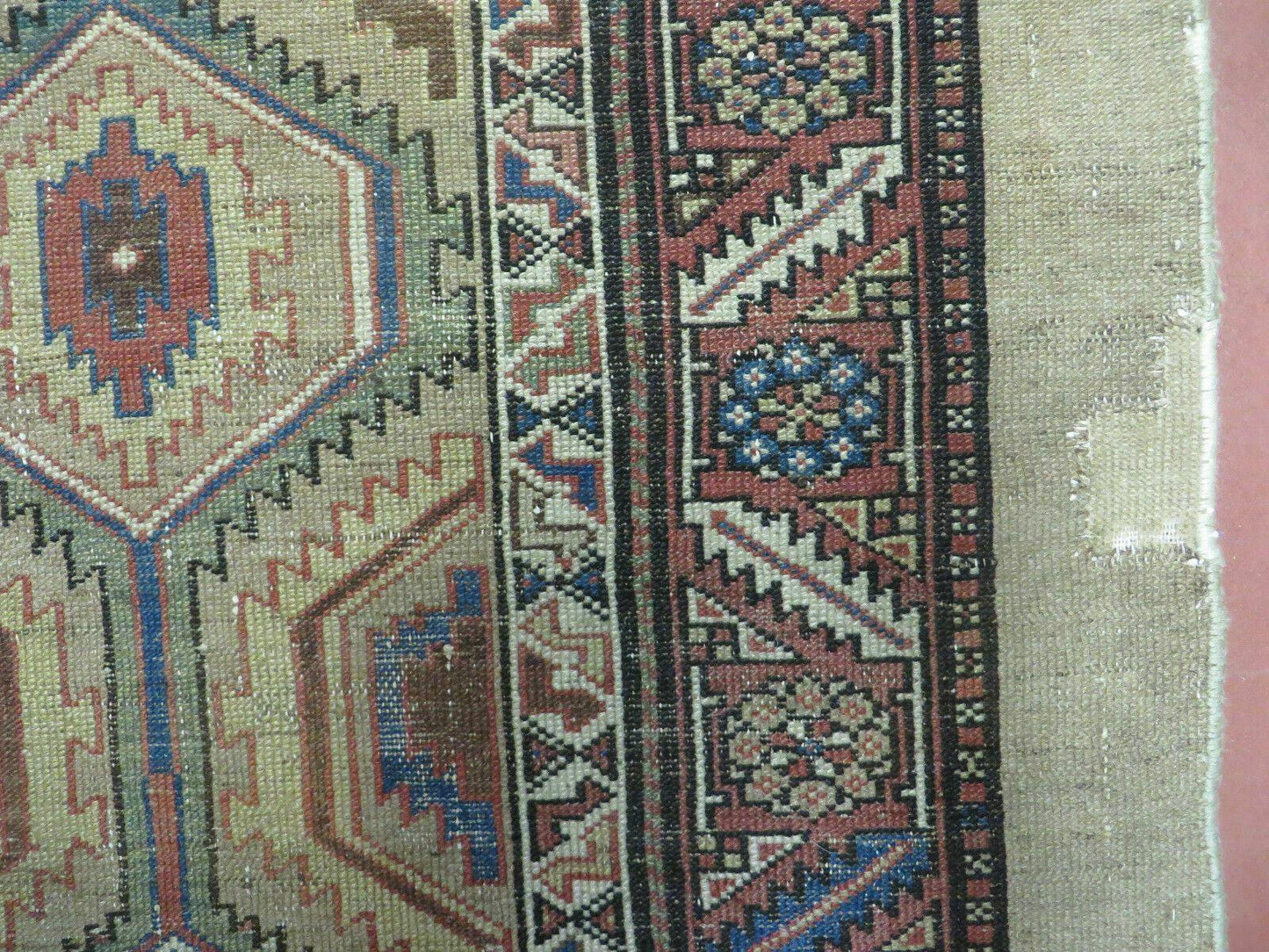 3'4" X 12' Antique Hand Made Turkish Wool Rug Runner Carpet Camel Hair Nice - Nuvé