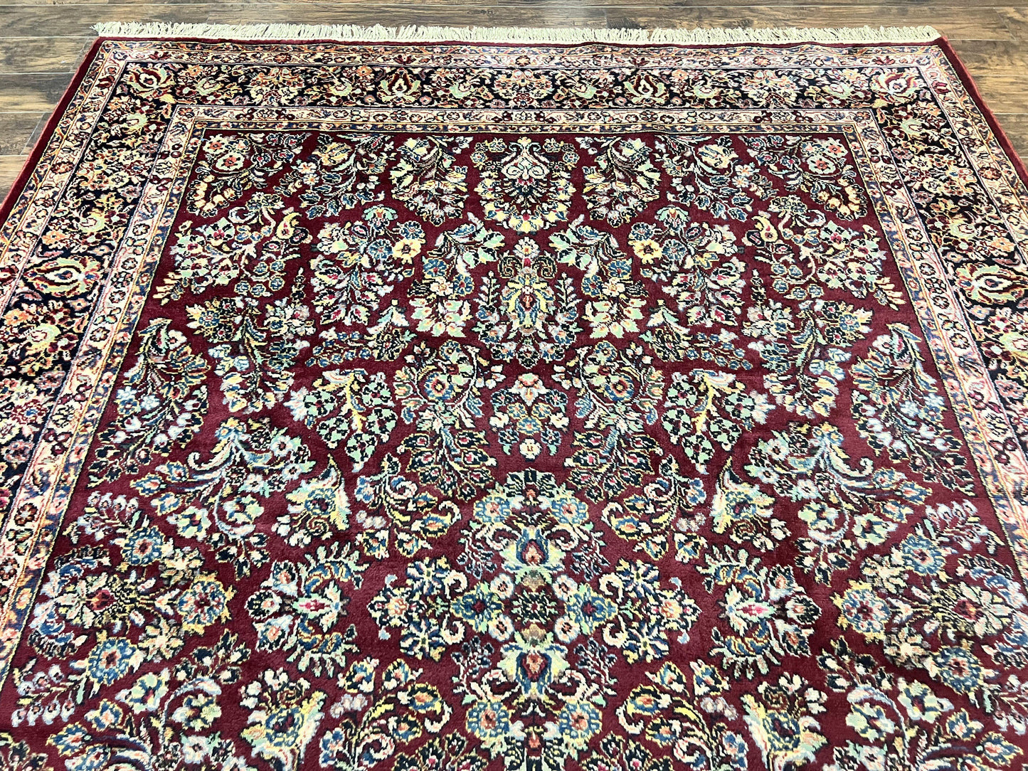 Karastan Rug 9x12 Red Sarouk #785, Wool Karastan Carpet, Discontinued Vintage, Original 700 Series, Karastan Area Rug - Nuvé