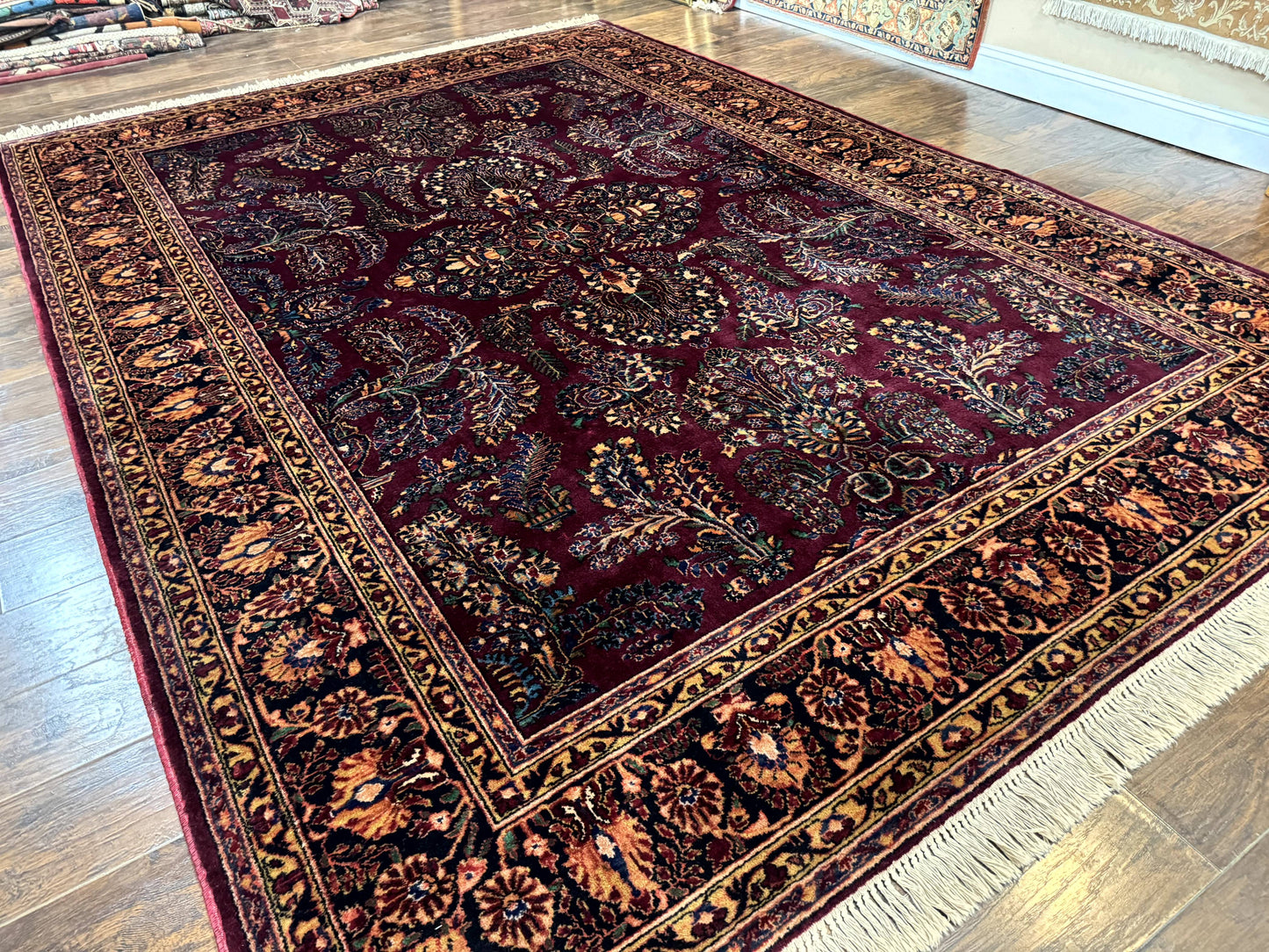 Antique Karastan Rug 8.6 x 12, Wool Pile, Vintage Discontinued Karastan Sarouk Lanamar - Nuvé