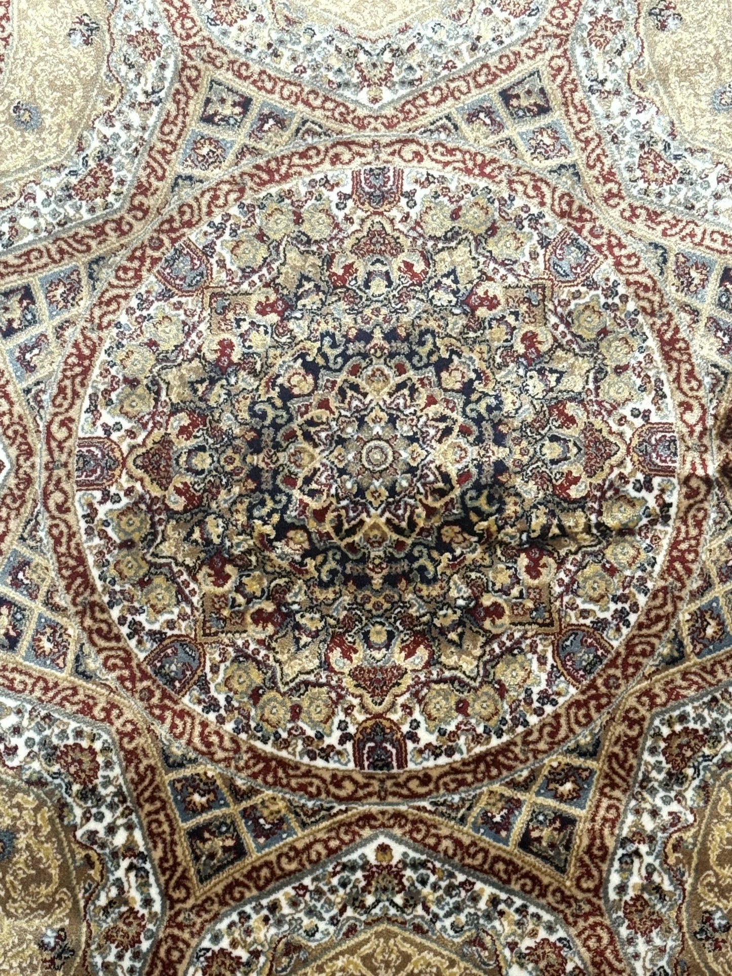 Turkish Silk Runner Rug 2.6 x 13, Dome Design, Hereke Runner, Bamboo Silk, New - Nuvé