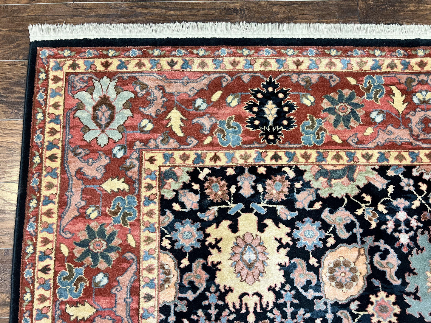 Karastan Rug 8 x 11.7, Karastan Williamsburg Kurdish Pattern 559, Wool Pile Vintage Karastan Carpet, Discontinued, Room SIzed Area Rug - Nuvé