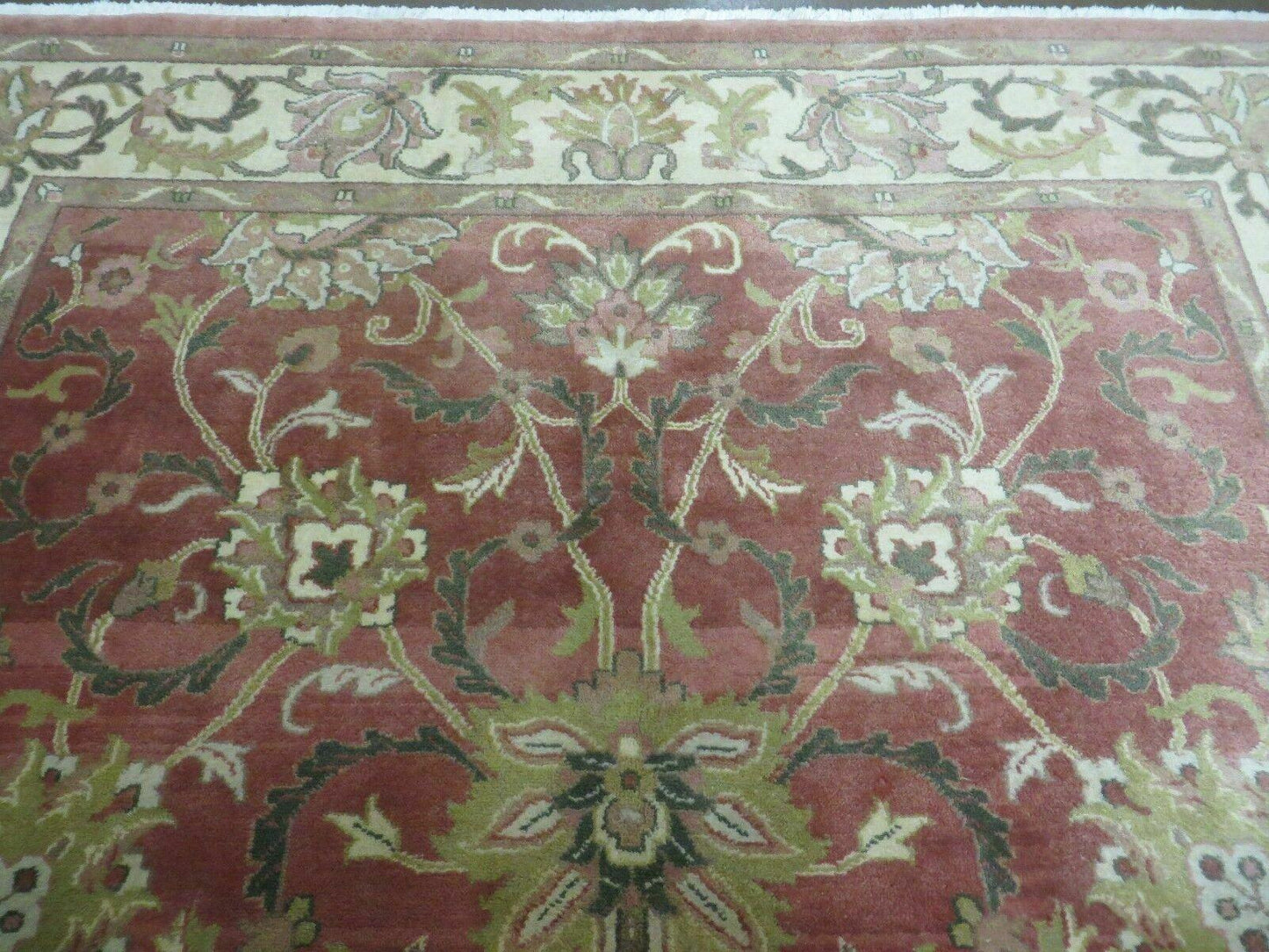 6' X 9' Vintage Handmade Indian Floral Oriental Wool Rug Veg Dyes Nice - Nuvé