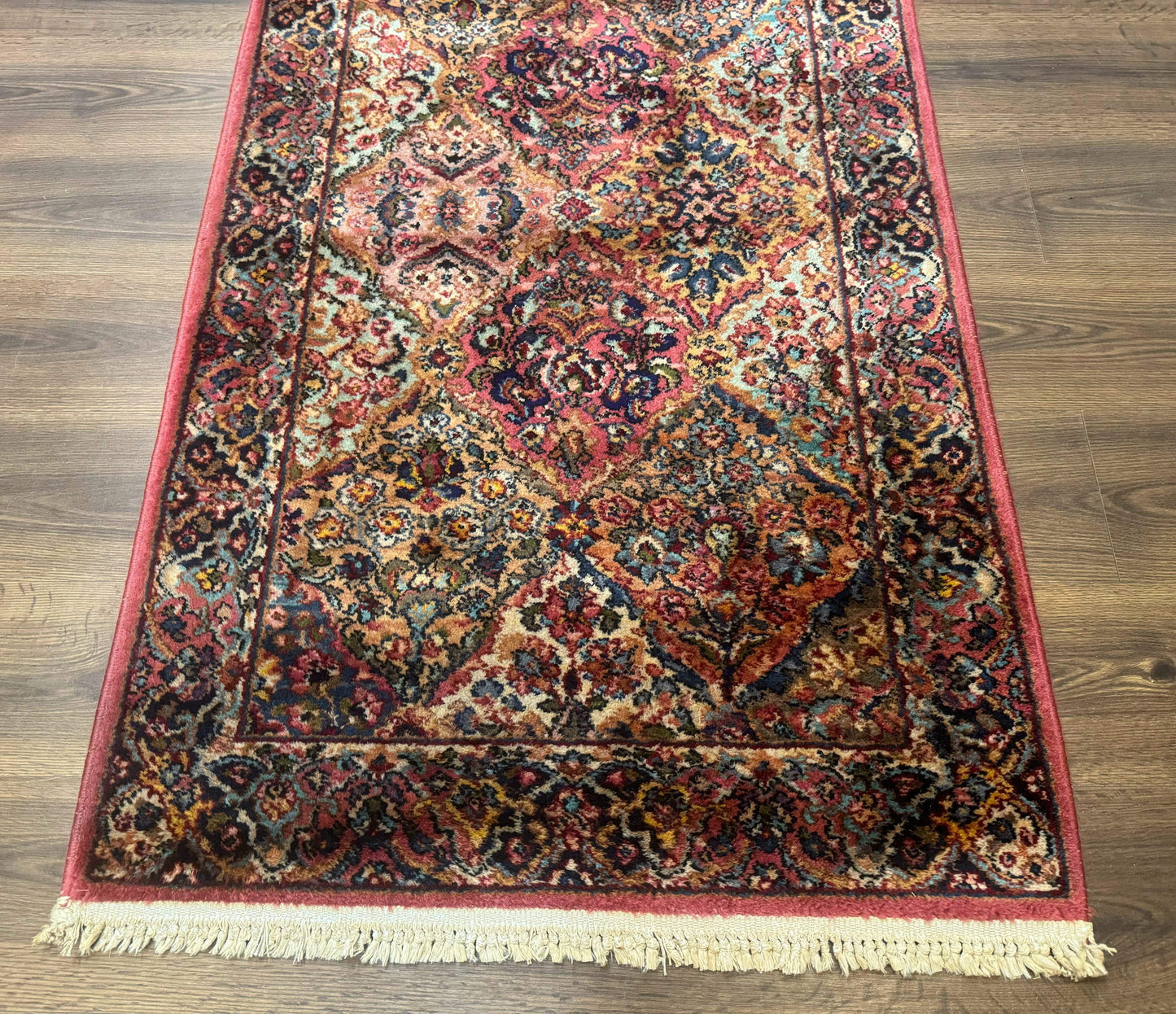 3x5 Karastan Multicolor Panel Kirman Rug #717, Wool Original 700 Series - Nuvé