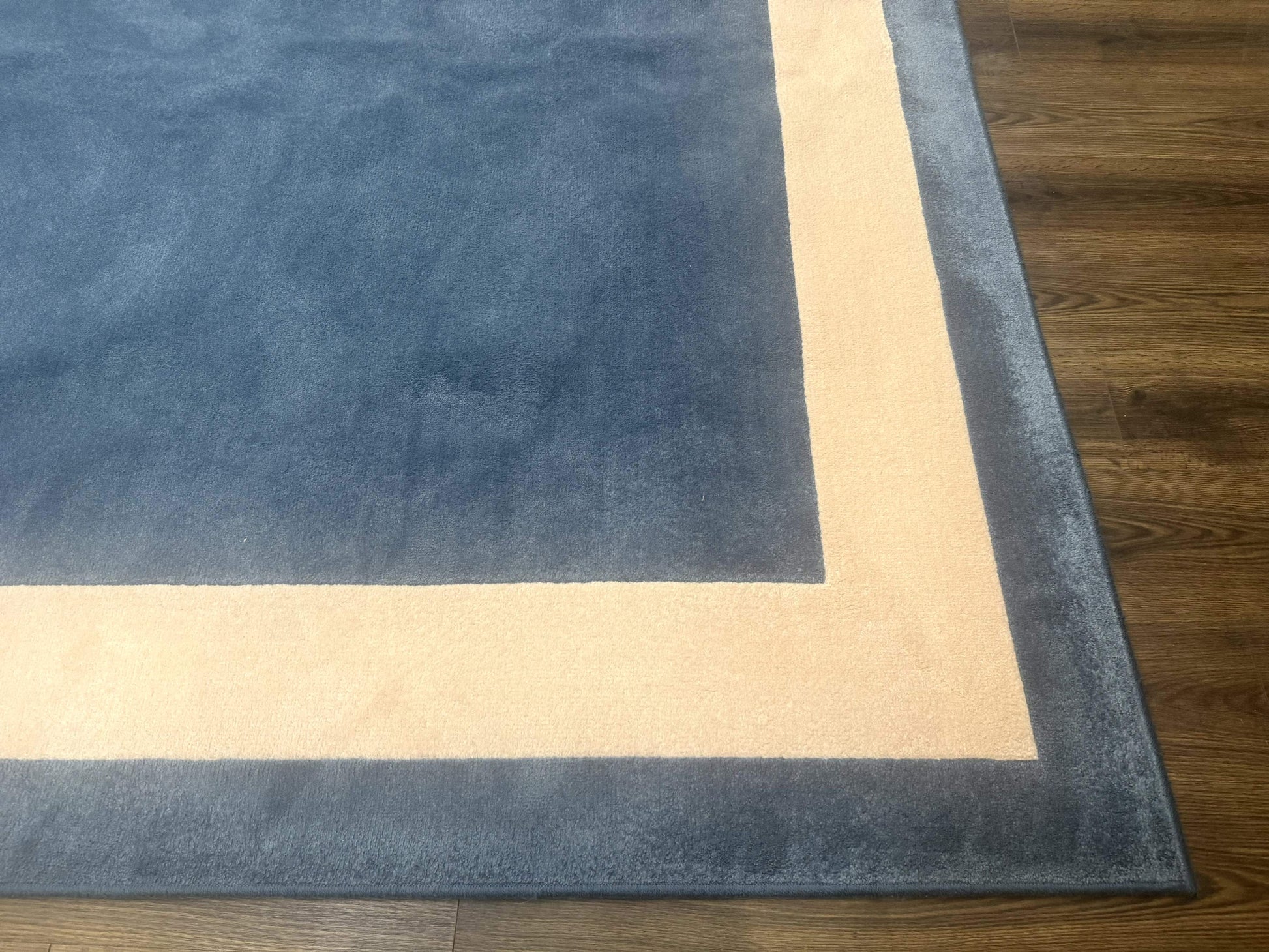 Blue and Cream Square Rug 10x10 ft, Large Square Carpet - Nuvé