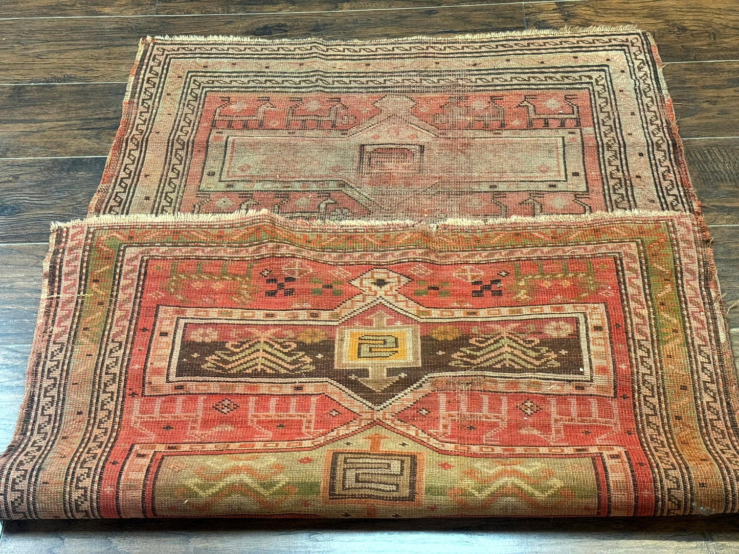 Antique Turkish Melas Rug 3x5, Geometric Carpet, 1920s Wool Rug, Bohemian Rug, Low Pile Rug, Tribal Rug - Nuvé
