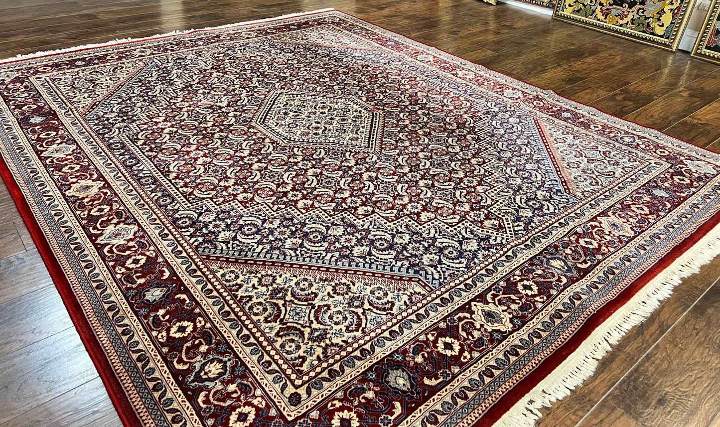Karastan Rug 8x10, Kara Shah Red Bidjar, Belgium Power Loomed Rug, Wool Pile Karastan Rug, Vintage - Nuvé