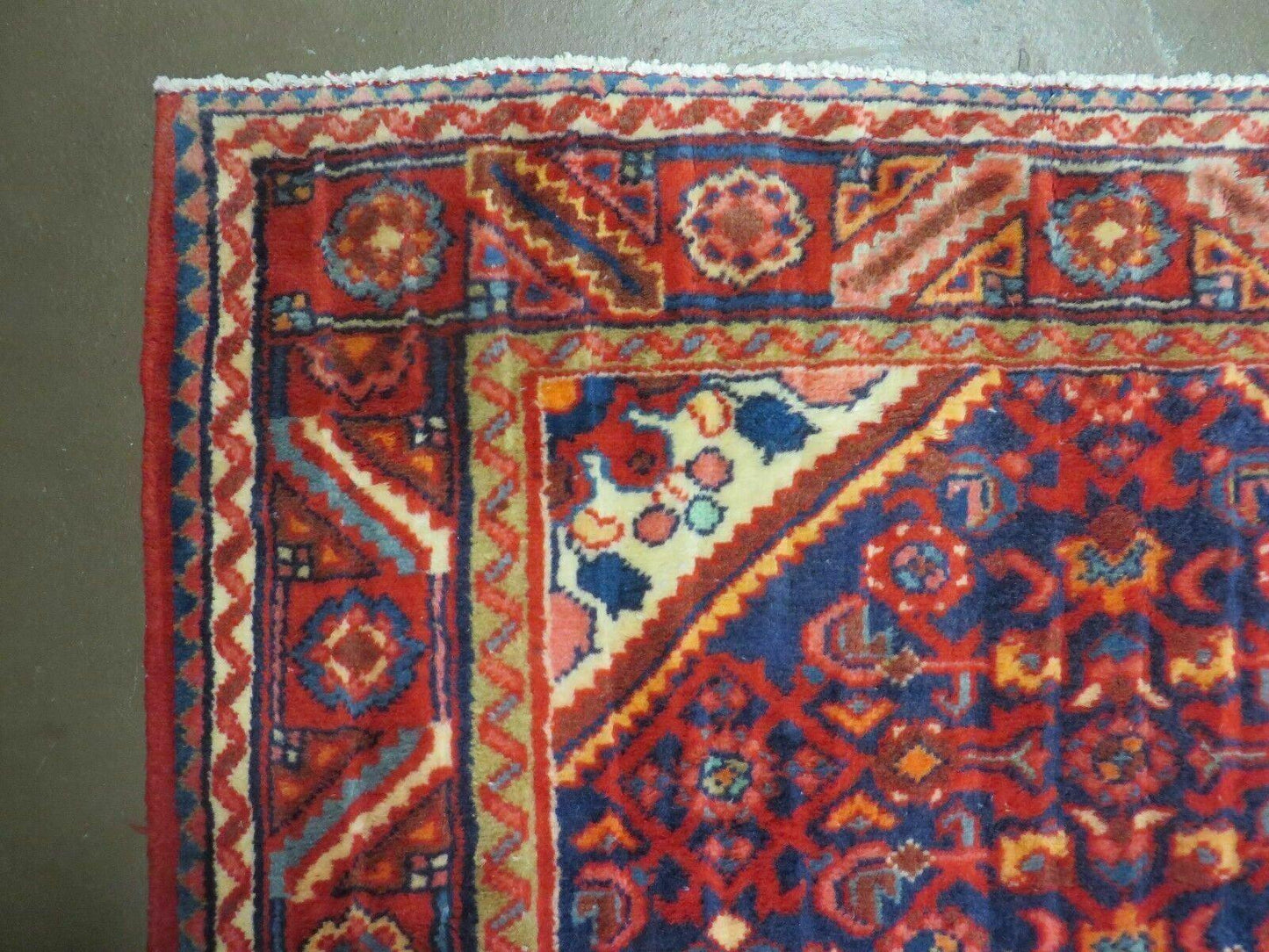 3' 6" X 10' 4" Antique Handmade India Floral Oriental Wool Runner Rug # 128 - Nuvé