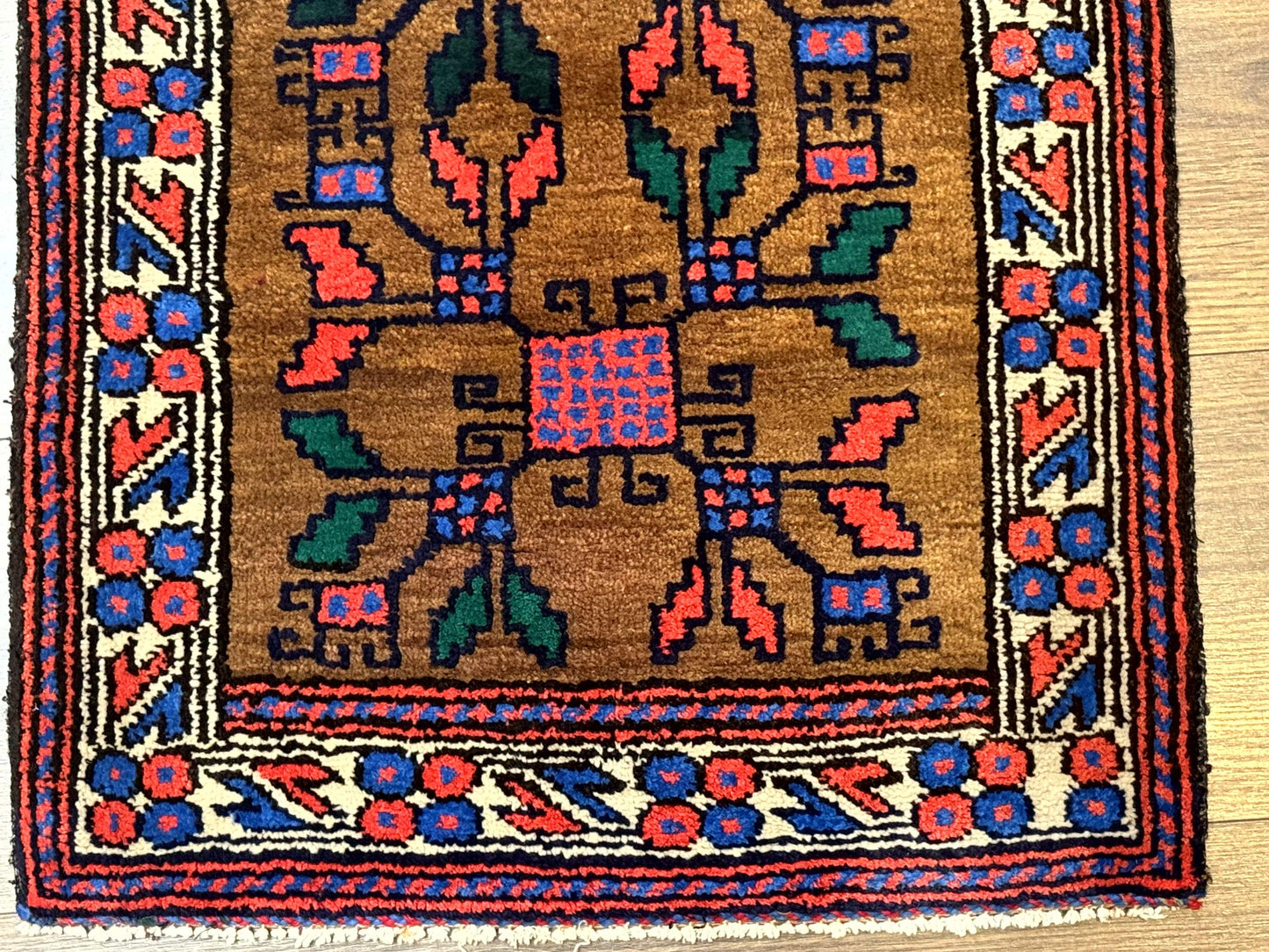 Small Persian Baluchi Rug, Tribal Rug, Brown, Multicolor - Nuvé