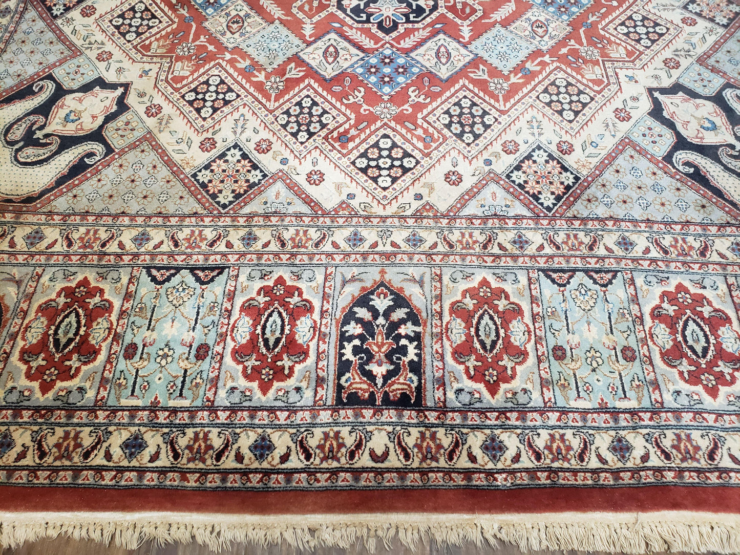 8 x11 Top Quality Veg Dye Turkish Carpet Decorative Handmade Geometric Area Rug - Nuvé