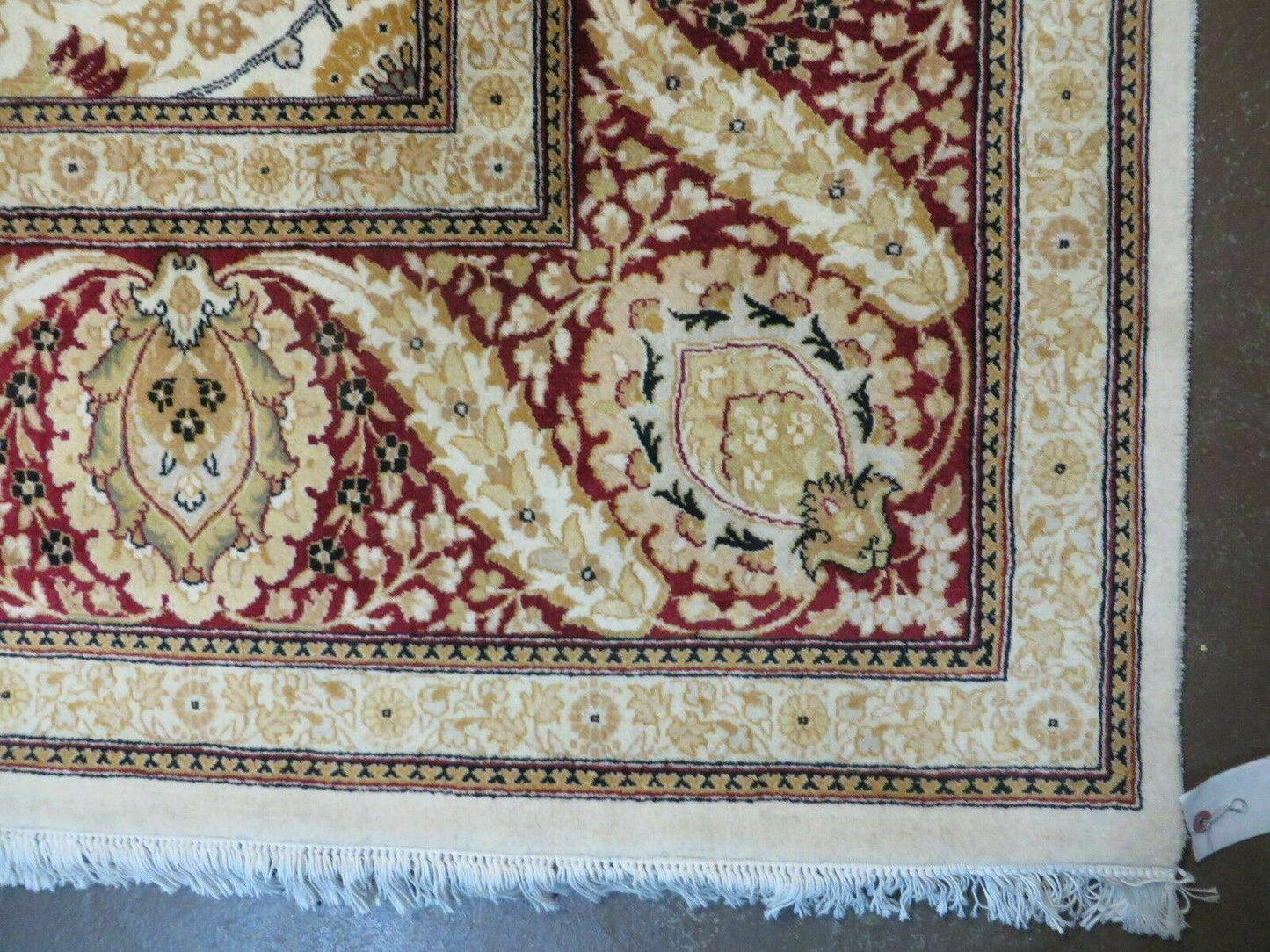 9' X 12' Vintage Handmade Wool Rug Pakistani Floral Design Nice Vegetable Dye - Nuvé