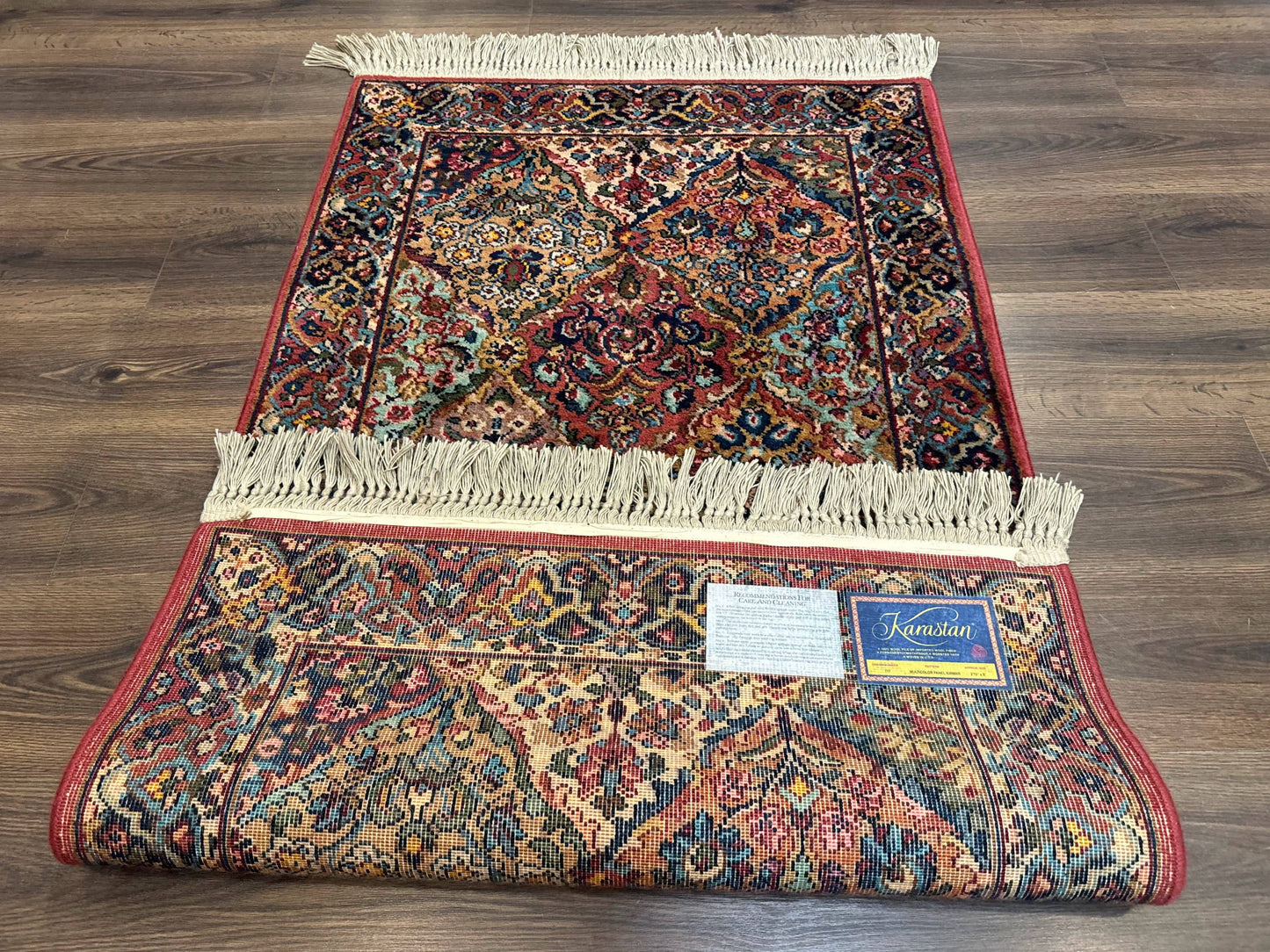 Karastan Rug 3x5 Multicolor Panel Kirman #717, Original 700 Series, Wool Pile, Discontinued - Nuvé