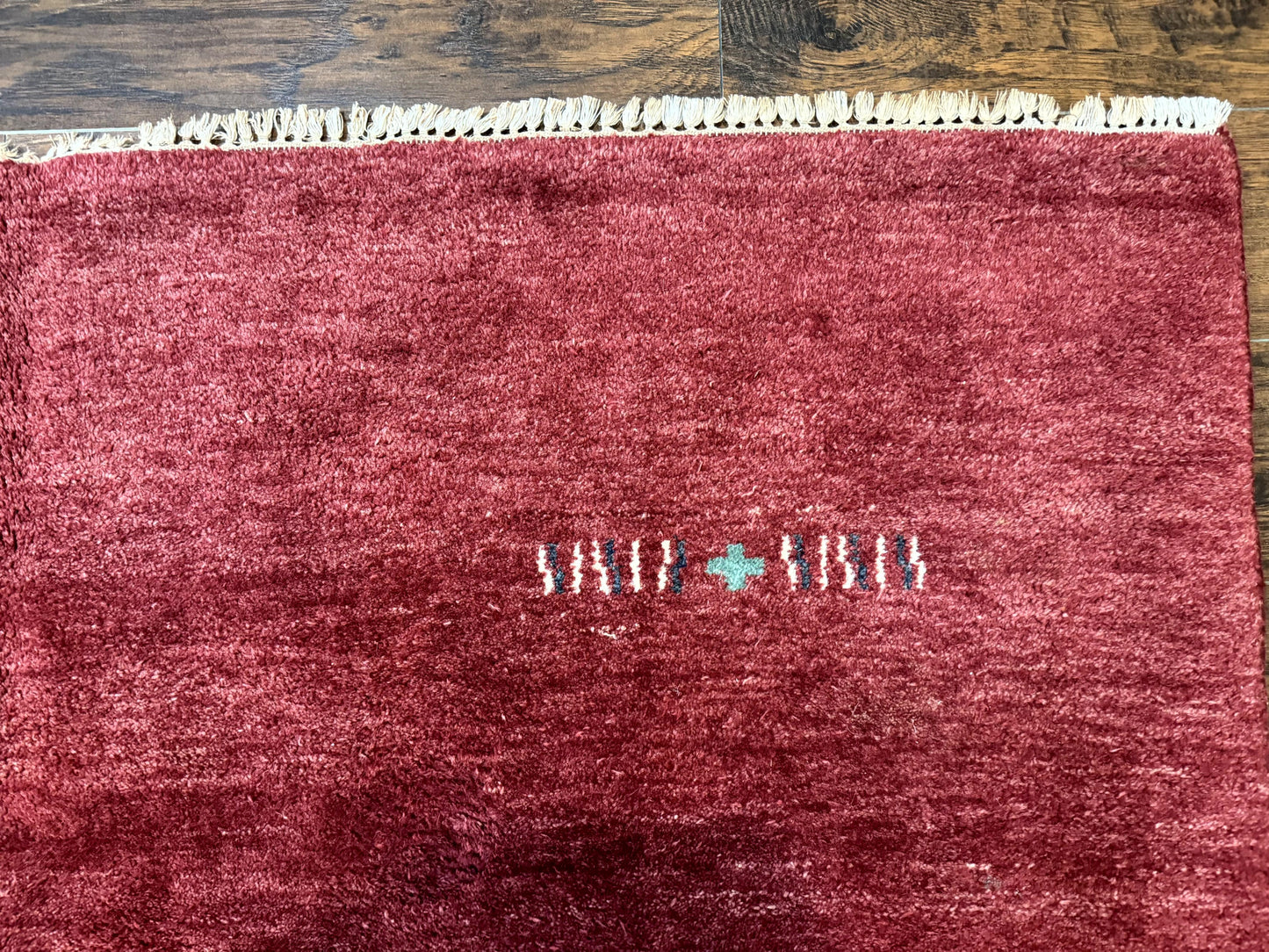 Modern Indo Persian Gabbeh Rug 7x10, Red, Tribal Area Rug - Nuvé