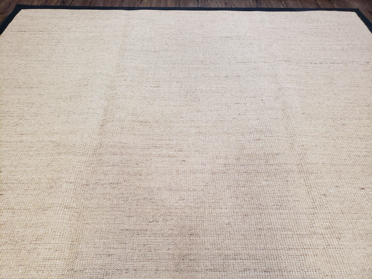 Jute Rug 8x10, Natural Jute Fiber Area Rug, Natural Sisal Area Rug with Black Border, 8x10 Carpet, Solid Jute Rug 8 x 10, Farmhouse Rug - Nuvé