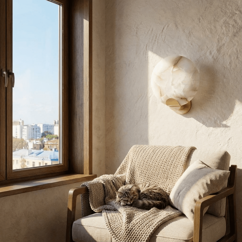 Cruim Alabaster Wall Sconce - Nuvé