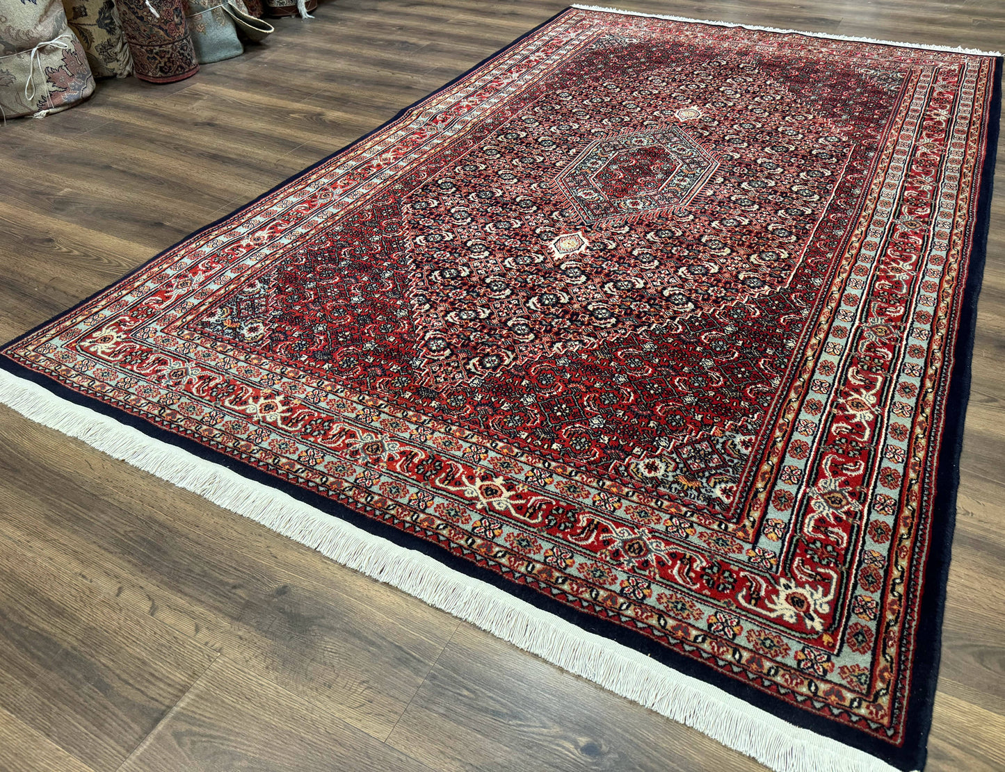 Indo Persian Bijar Rug 6x9, Hand Knotted Wool Carpet - Nuvé