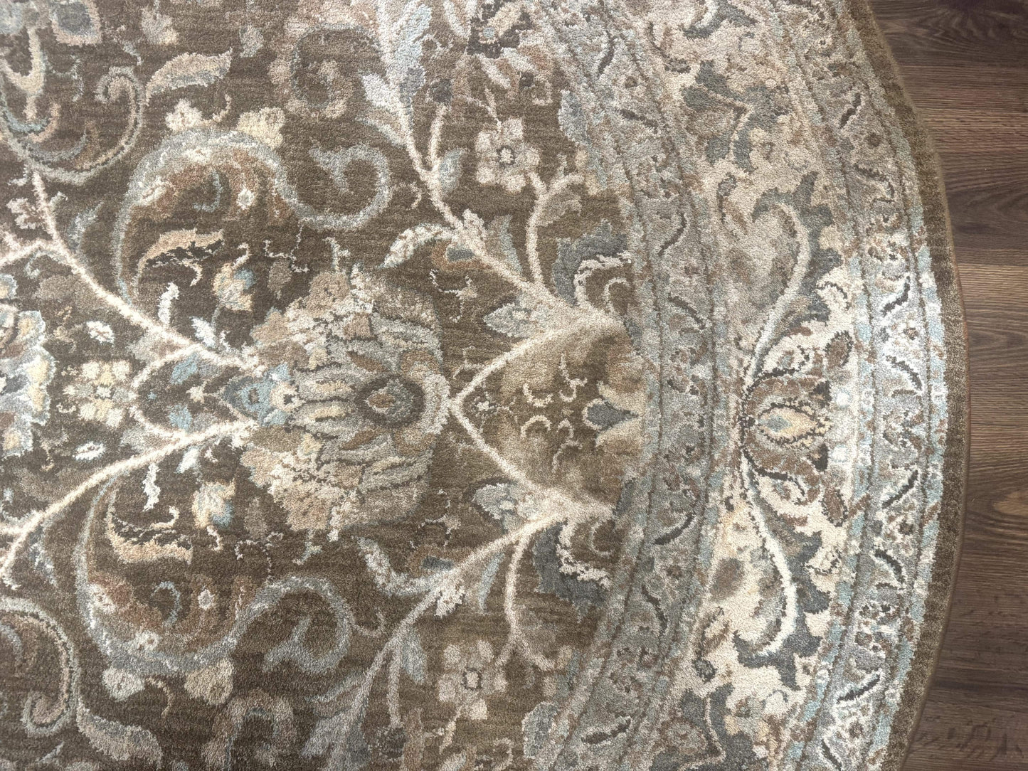 Round Karastan Rug 8x8 ft, Euphoria New Bridge Karastan Rug, Indo Mahal Design - Nuvé