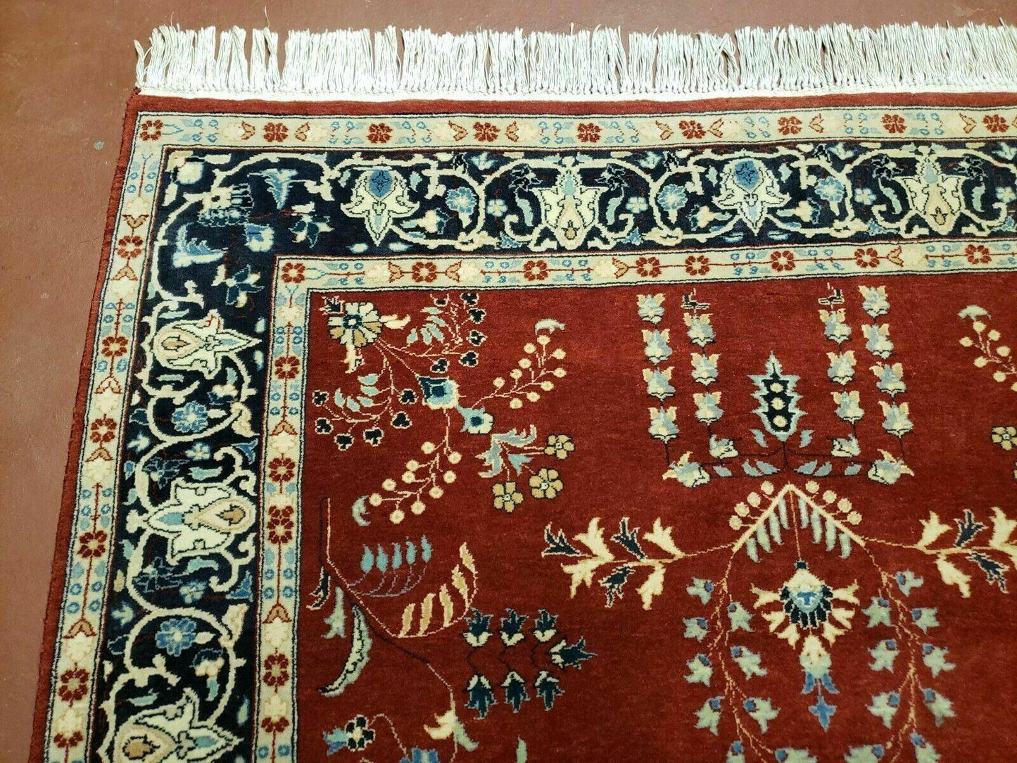 4' X 6' Vintage Handmade Pakistani Rug Highly Detailed Red - Nuvé