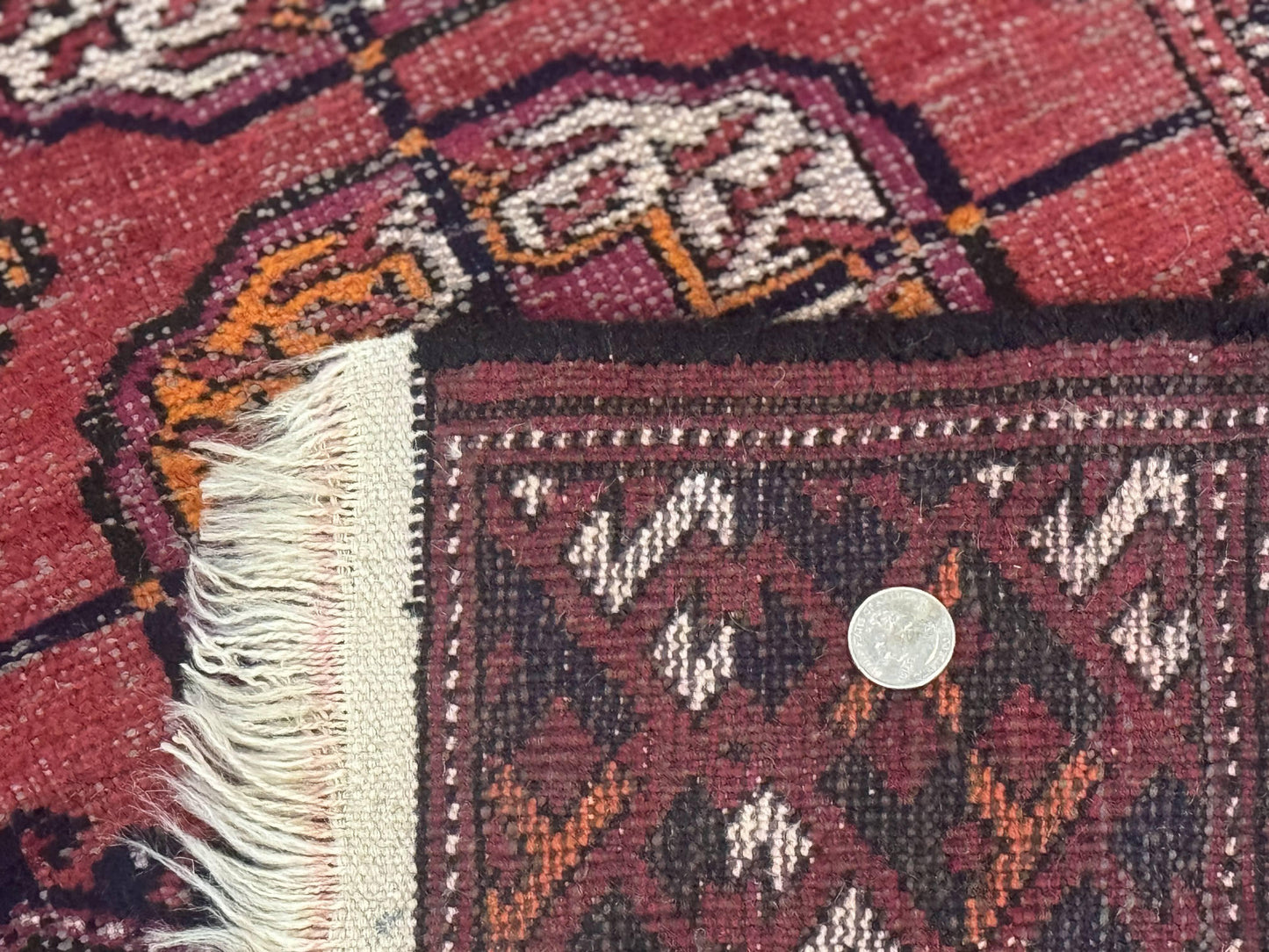 Antique Persian Turkoman Bokhara Rug 7x11, Tribal Rug, Red - Nuvé