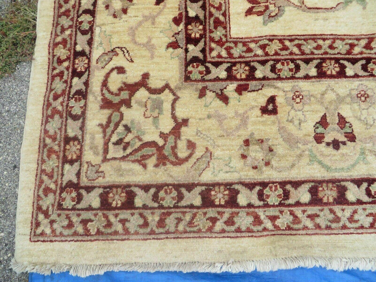 10' X 14' Vintage Hand Knotted Made Indian Agra Wool Rug Vegetable Dyes - Nuvé