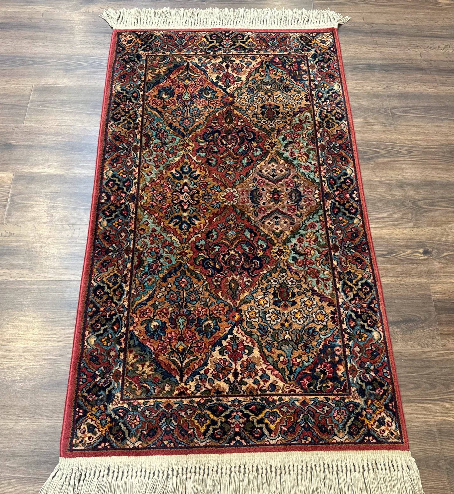 Karastan Rug 3x5 Multicolor Panel Kirman #717, Original 700 Series, Wool Pile, Discontinued - Nuvé