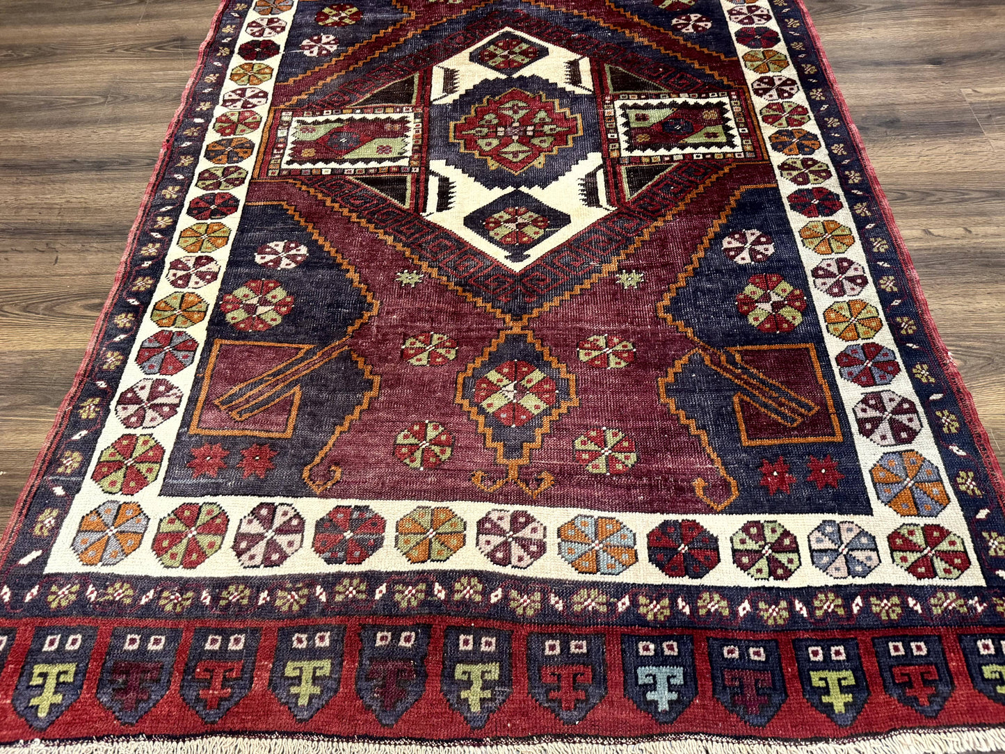 Turkish Kazak Rug 5x7, Geometric - Nuvé