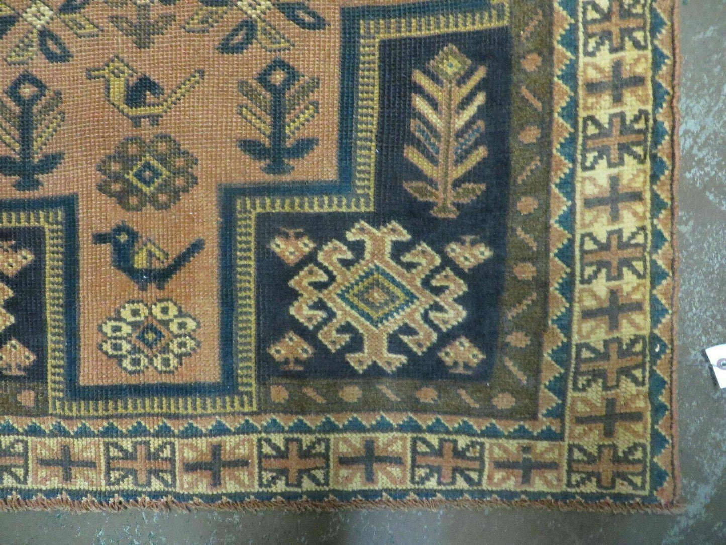 4' X 6' Antique Handmade Turkish Anatolian Wool Rug Camel Vegetable Dyes - Nuvé