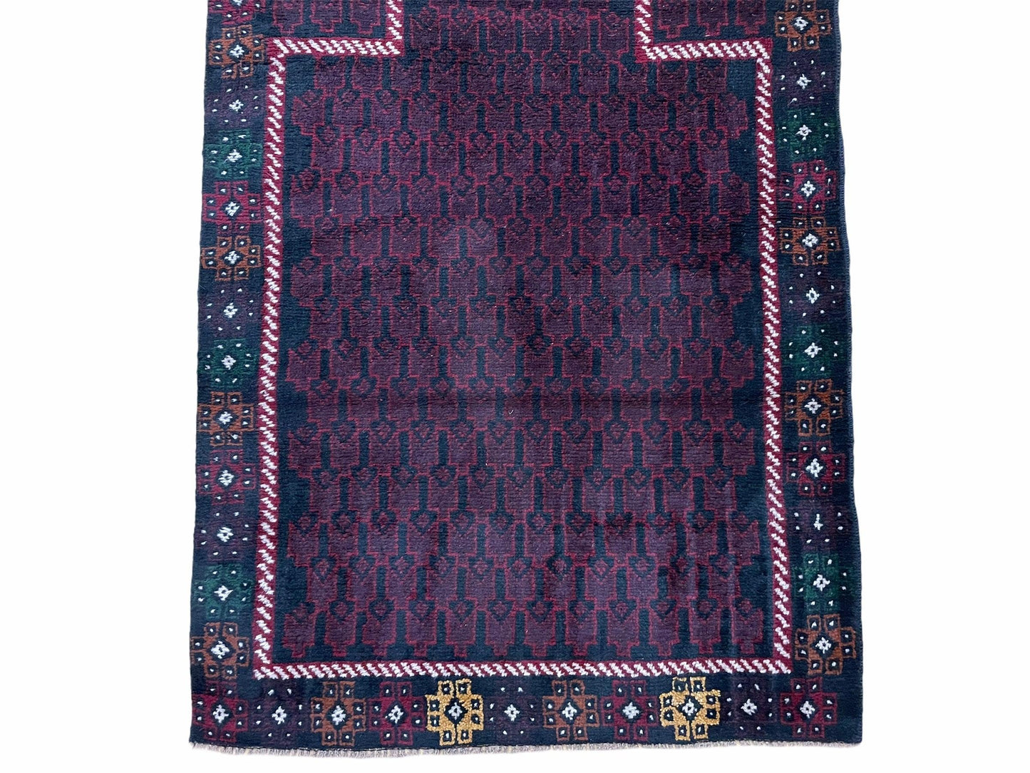 3 X 5 Vintage Handmade Tribal Wool Rug Baluchi Rug Afghan Rug Balouch Rug 3x4.7 - Nuvé