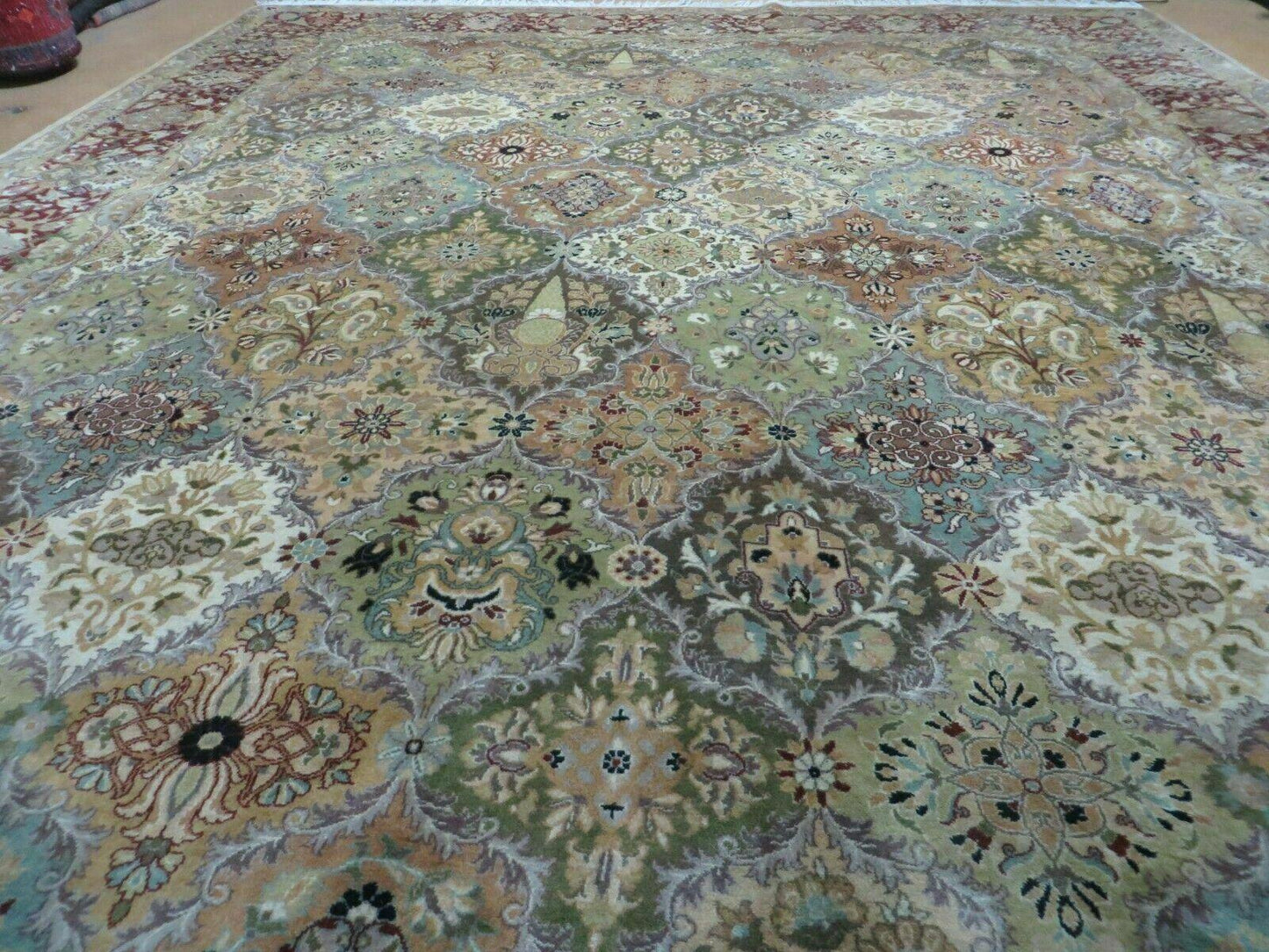 8' X 10' Safavieh Handmade Pakistan Oriental Floral Wool Rug Hand Knotted Organic - Nuvé
