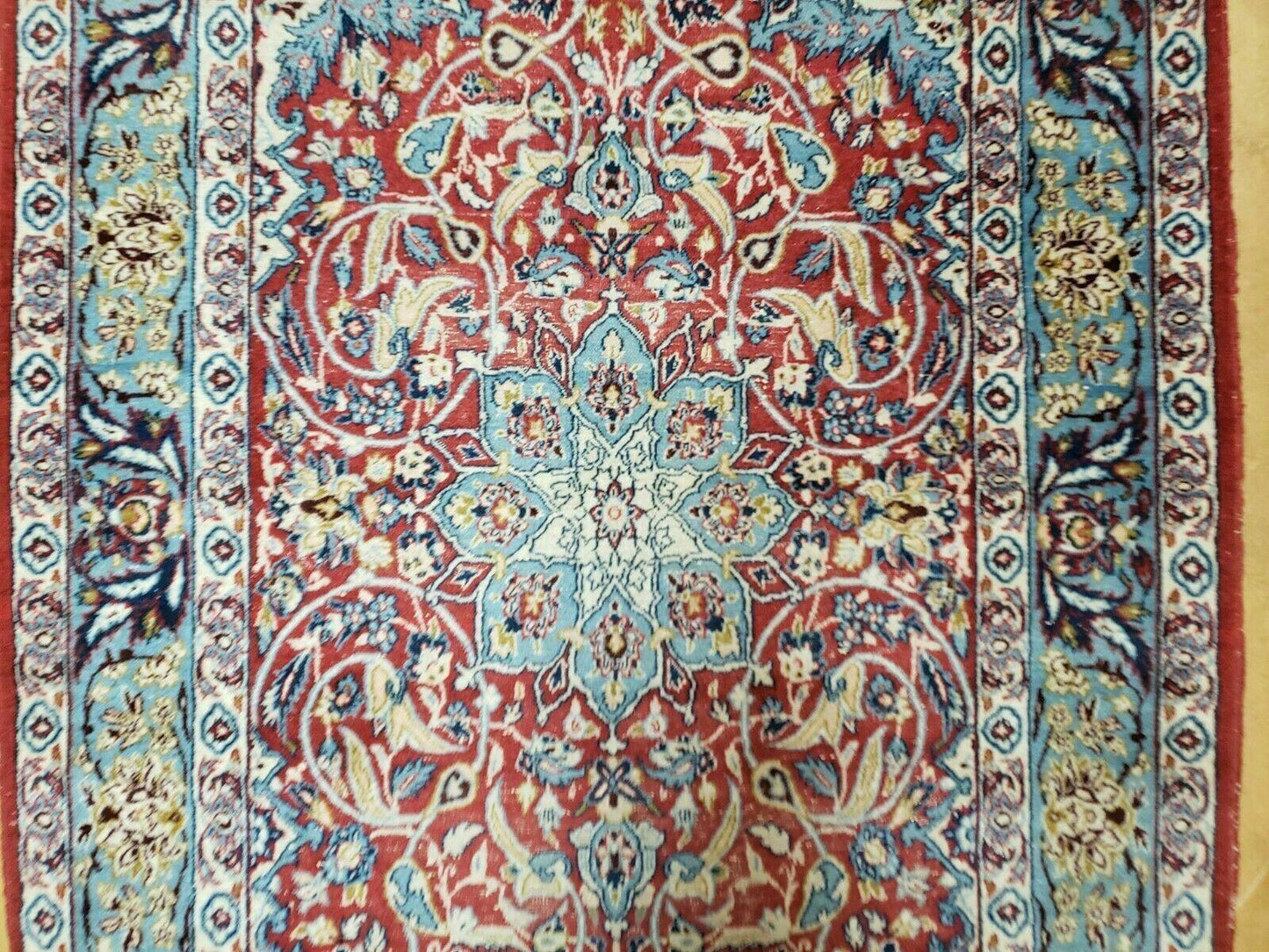 3' 5" X 5' 8" Vintage Handmade Turkish Wool Rug Carpet Vegetable Dyes Nice Red - Nuvé