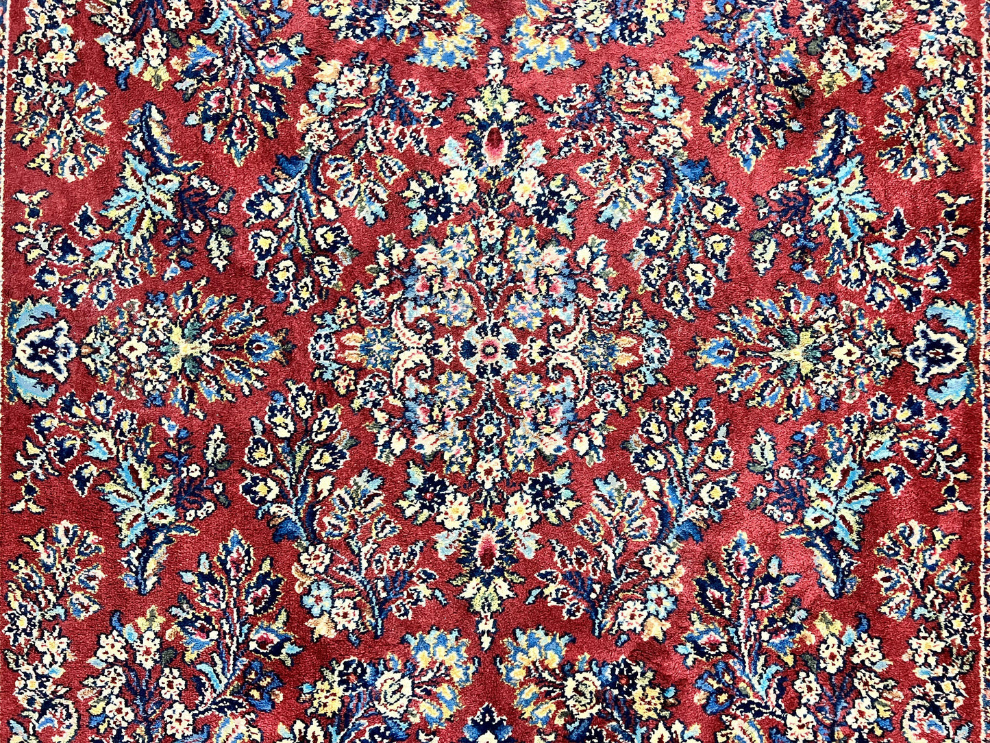Karastan Rug 5.9 x 9 Red Sarouk #785, Wool Karastan Carpet, Original 700 Series, Vintage Karastan Oriental Rug Discontinued - Nuvé