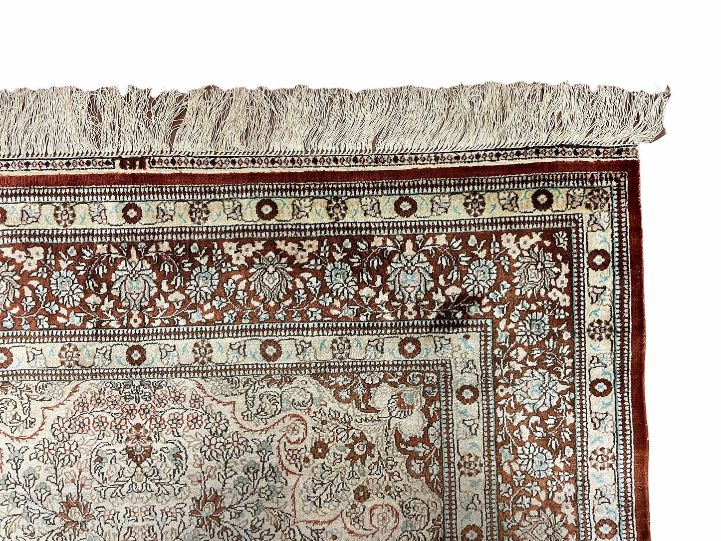 4' X 6' Vintage Fine Handmade Chinese Oriental Silk Rug 400 KPSI Wow - Nuvé