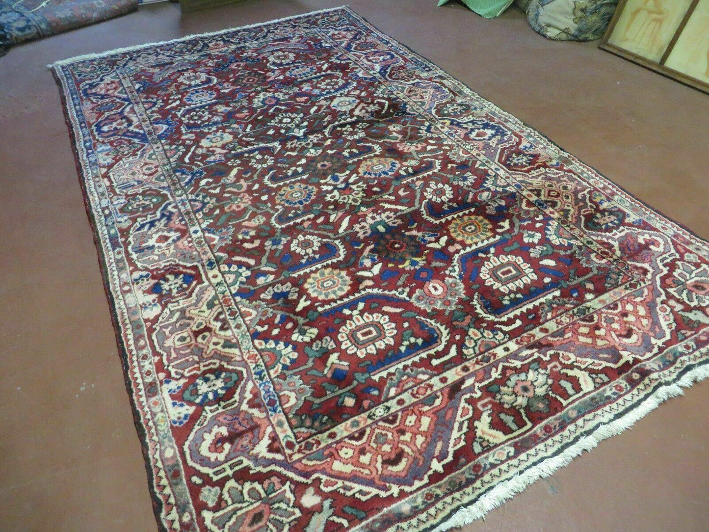 5' X 9' Antique Handmade Turkish Wool Veg Dyes Rug Nice # 107 - Nuvé