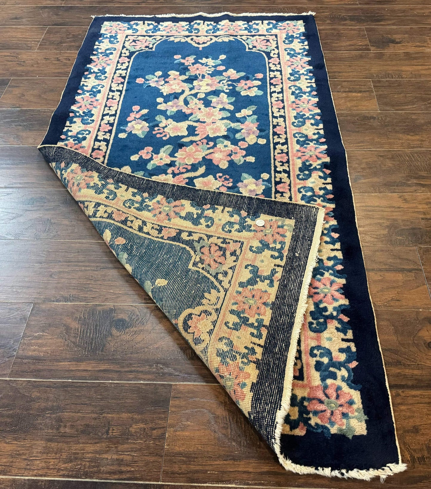 Chinese Rug 3x6, Peking Rug, Blue Chinese Wool Rug, Fete Rug - Nuvé