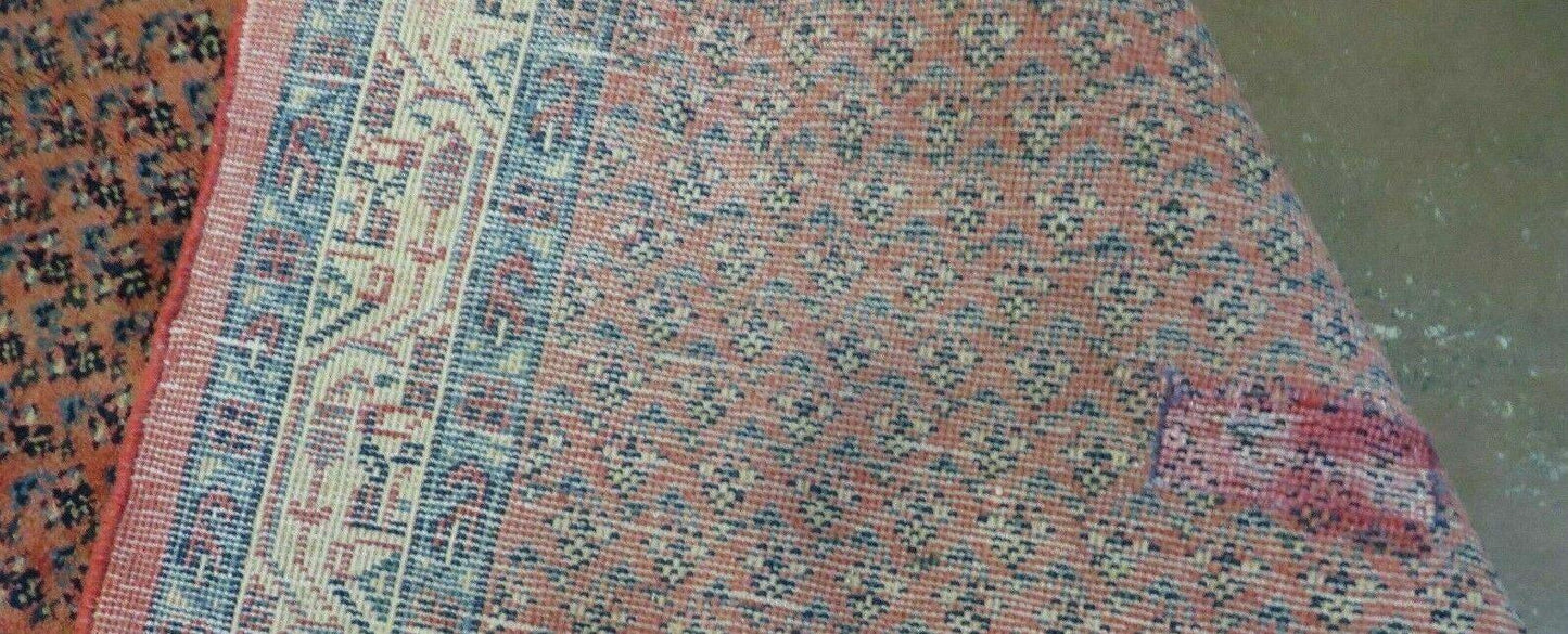 Antique Persian Seraband Runner 3.7 x 11 - Red, Wool, Mir Pattern - Nuvé