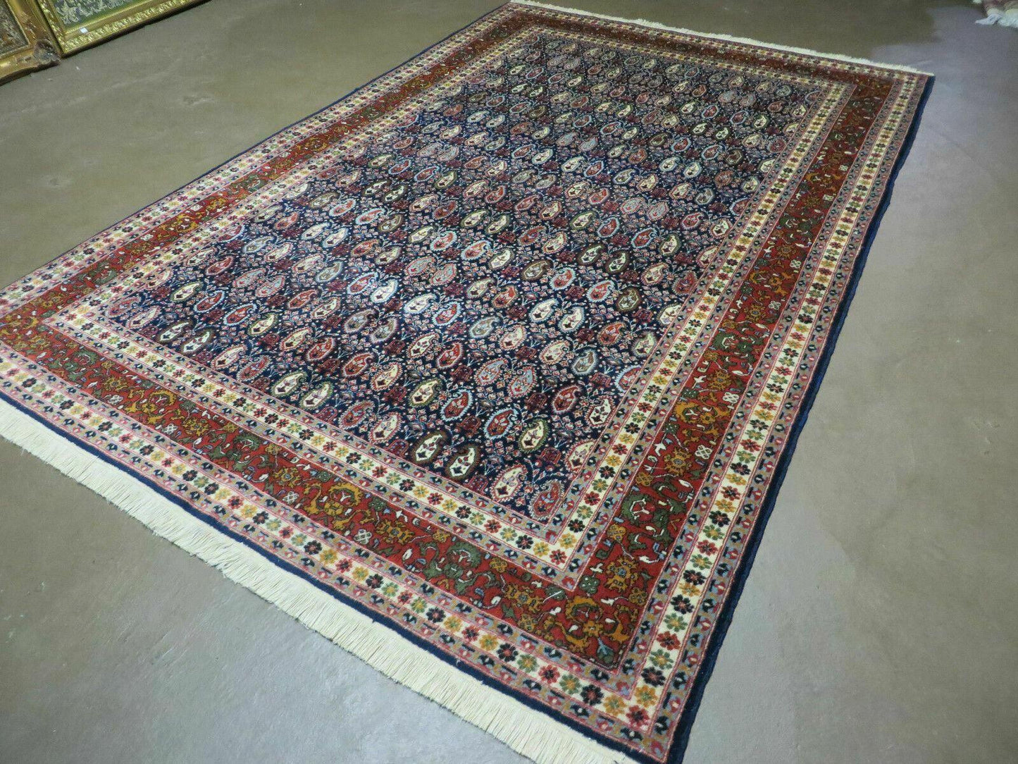 6' X 9' Vintage Fine Handmade India Paisley Rug Hand Knotted Carpet Organic Dye - Nuvé