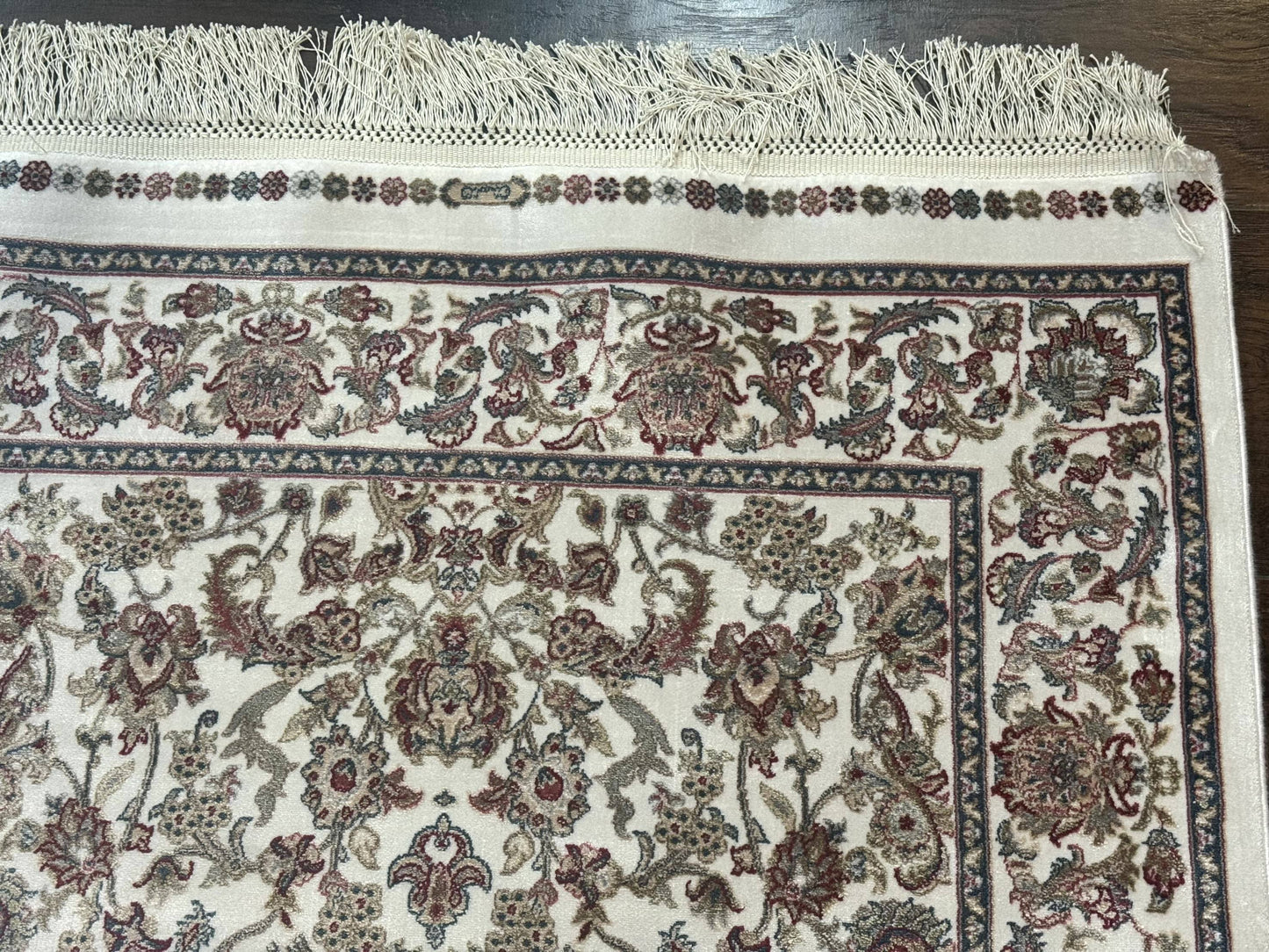 Small Turkish Silk Rug 2.6 x 4, Ivory, Allover Design, Bamboo Silk - Nuvé