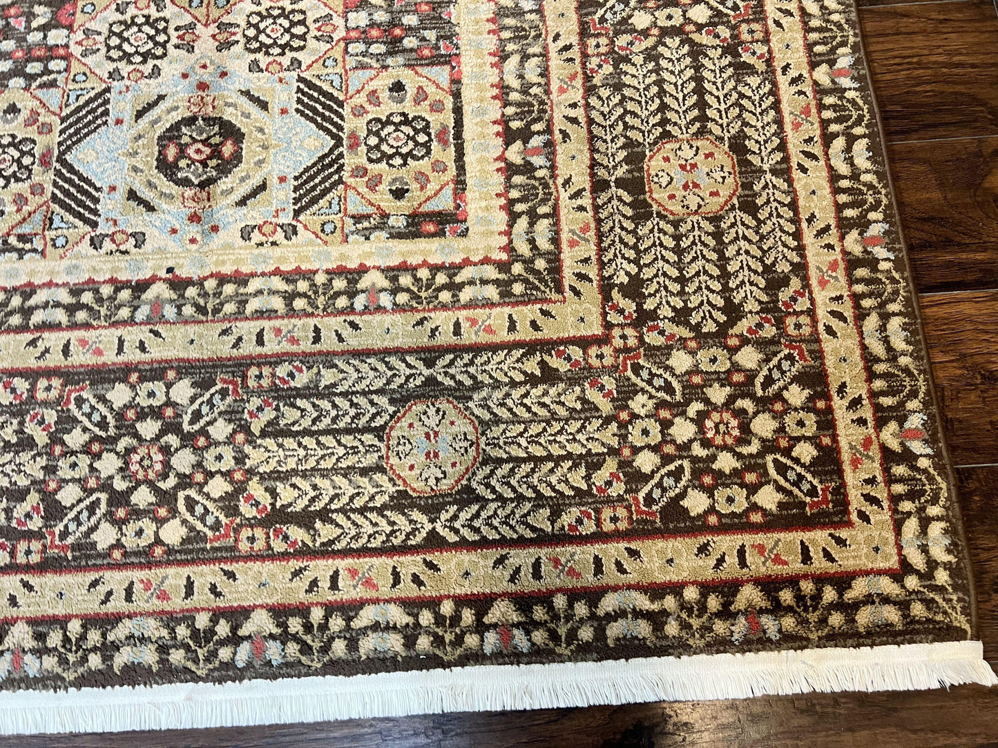 Room Sized Oriental Rug 10x11, Power Loomed Carpet, Tan Brown, Unique Loom - Nuvé