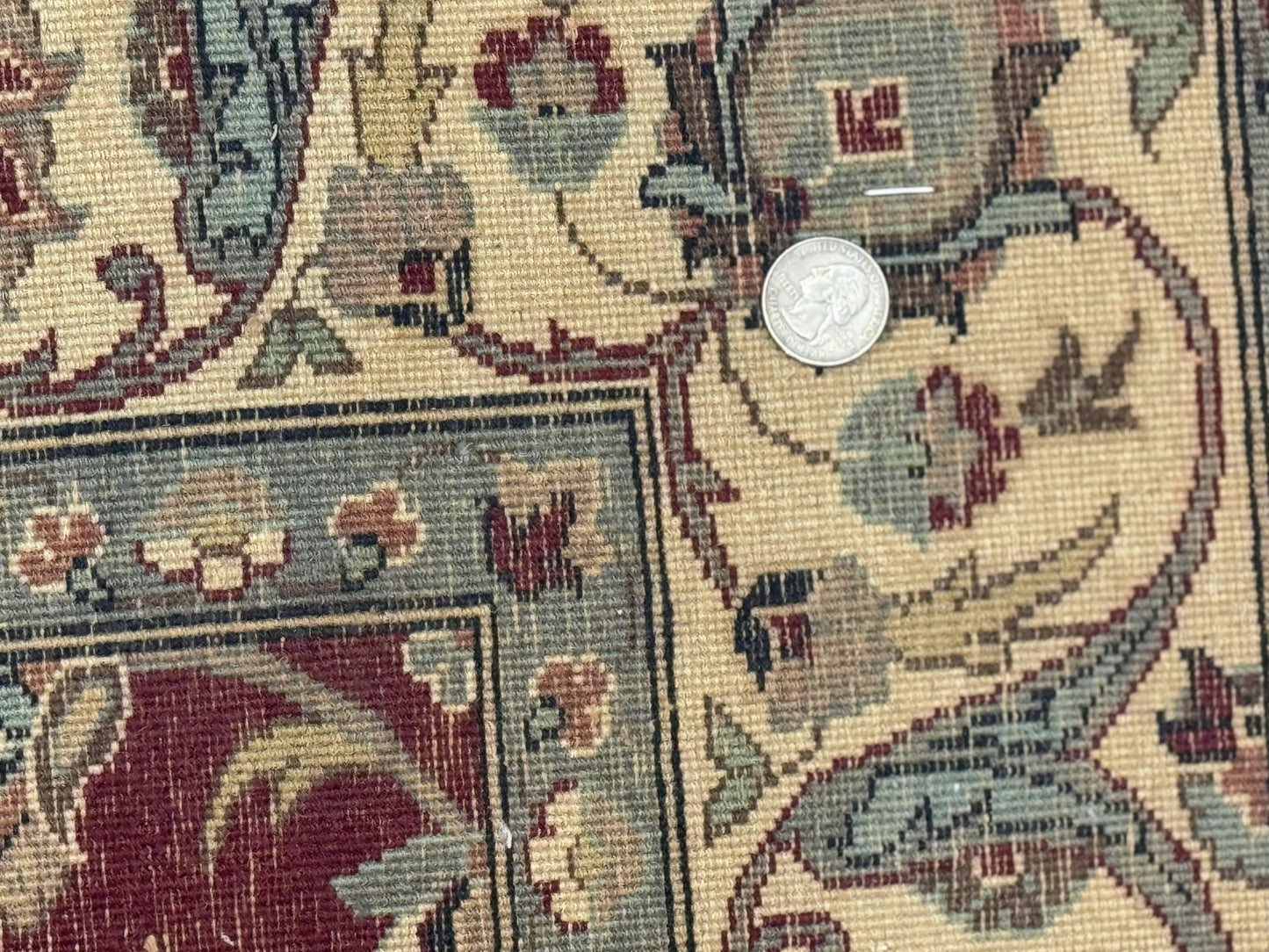 Pak Persian Rug 4x6, Floral Allover, Vintage Wool Carpet, Plum and Ivory - Nuvé
