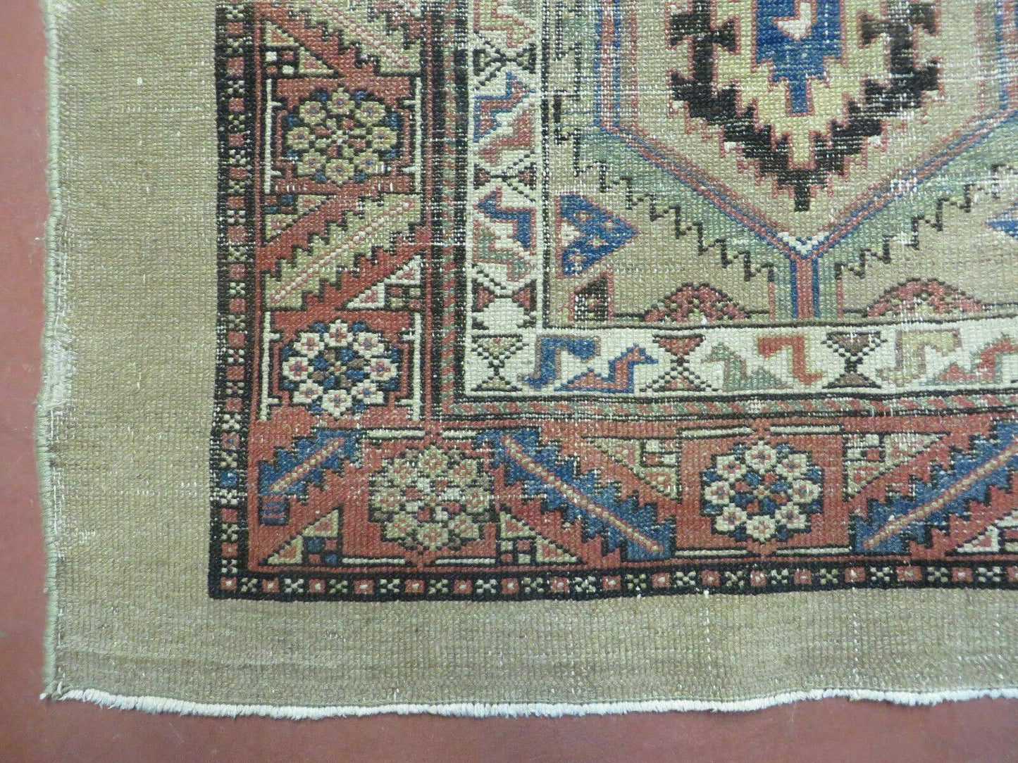 3'4" X 12' Antique Hand Made Turkish Wool Rug Runner Carpet Camel Hair Nice - Nuvé