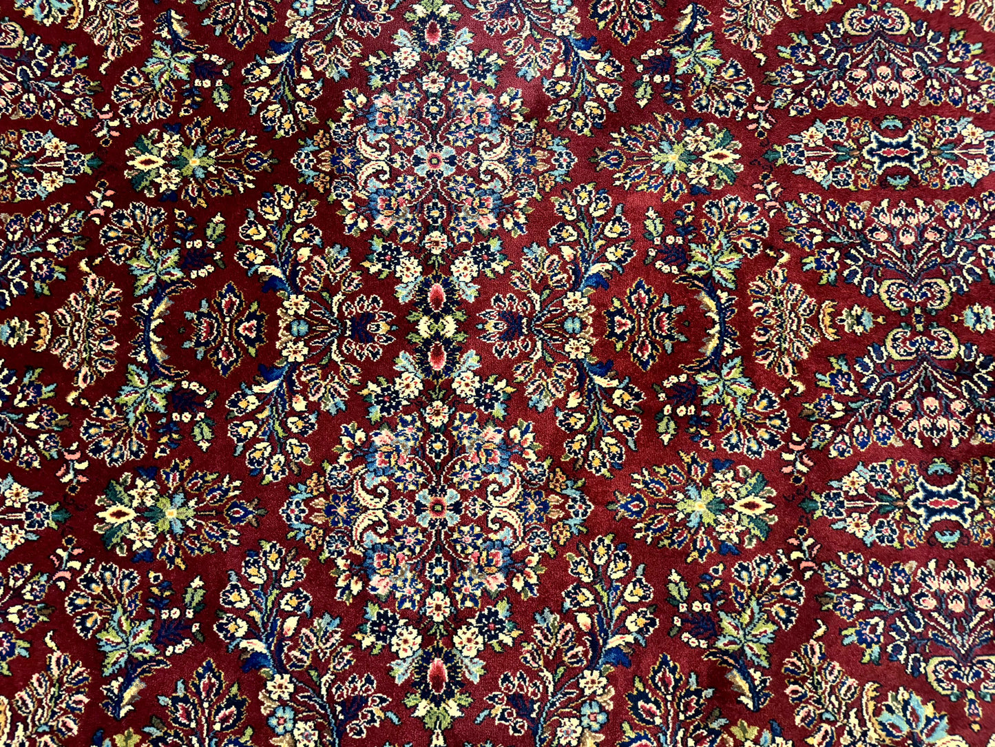 10x14 Karastan Rug Red Sarouk #785, Wool Original 700 Series - Nuvé