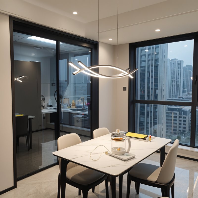 Elegant Eraj chandelier by Residence Supply featuring multiple glass globes and a sleek metal frame hanging from the ceiling.