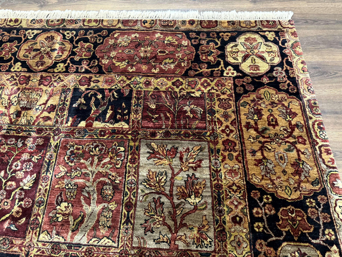 Indo Persian Rug 9x12, Bakhtiari Panel Design, Multicolor, Soft Wool Pile - Nuvé