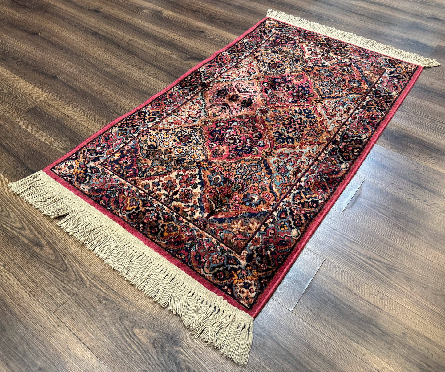 Karastan Rug 3x5 Multicolor Panel Kirman #717, Original 700 Series, Wool Pile, Discontinued - Nuvé