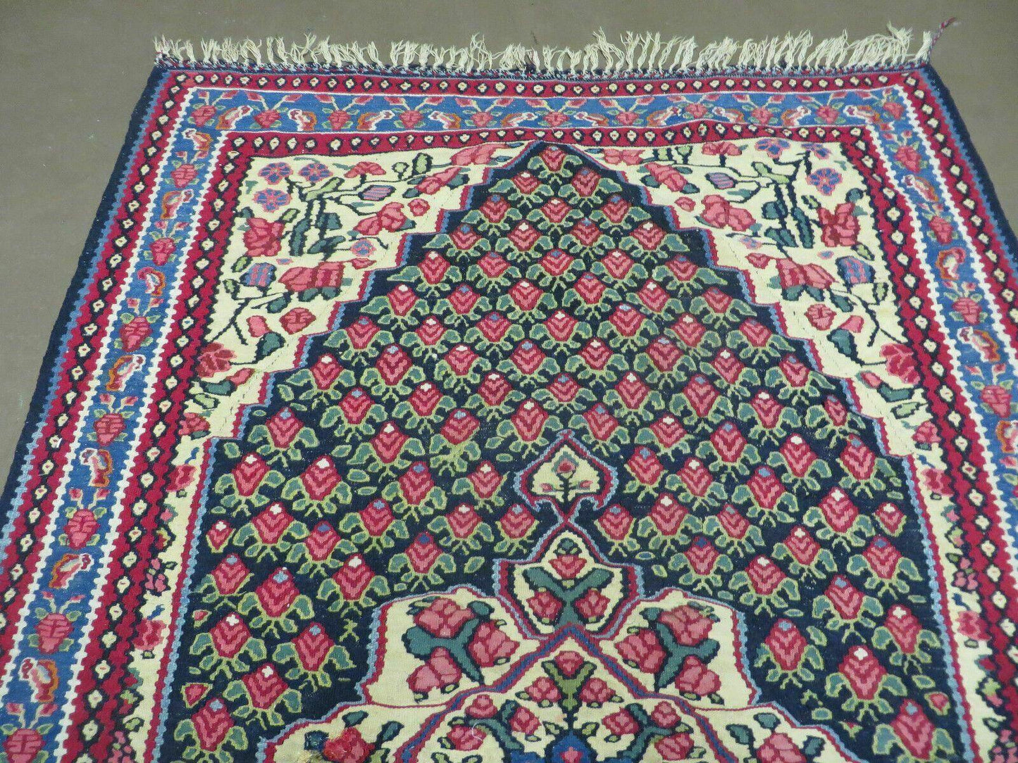 4' X 6' Vintage Handmade Turkish Flat weave Rug Tribal - Nuvé