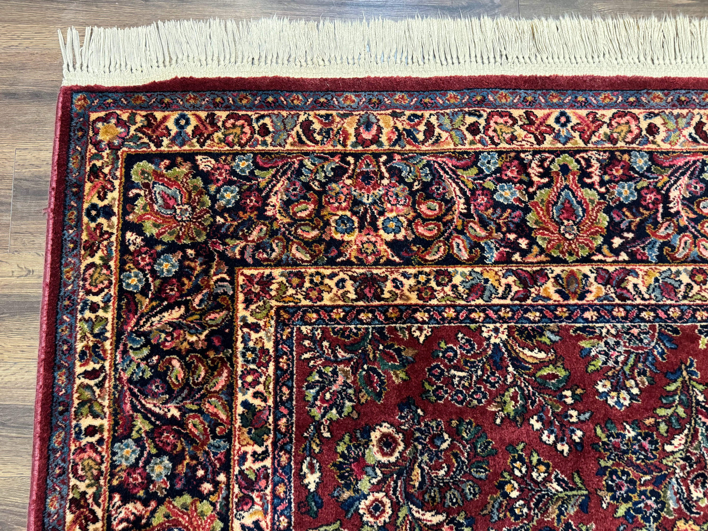 8.8 x 10.6 Karastan Red Sarouk Rug #785, Wool Pile Original 700 Series - Nuvé