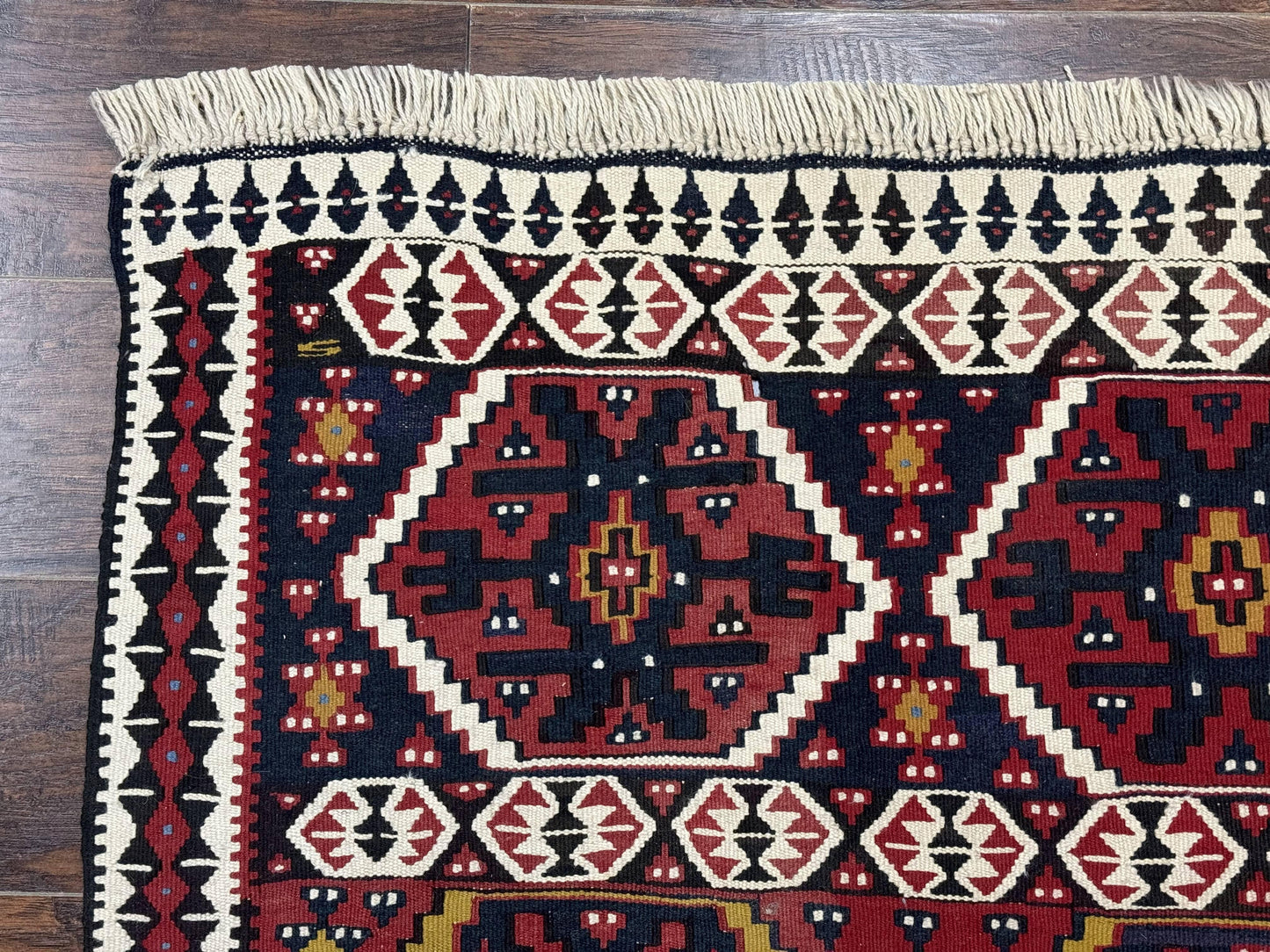 Caucasian Kilim Rug 5x7, Vintage Russian Flatweave Kilim Carpet, Tribal Bohemian Kilim Rug - Nuvé